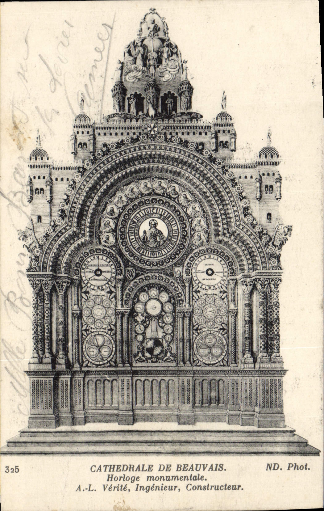 CPA Cathedrale De Beauvais Horloge Monumentale
