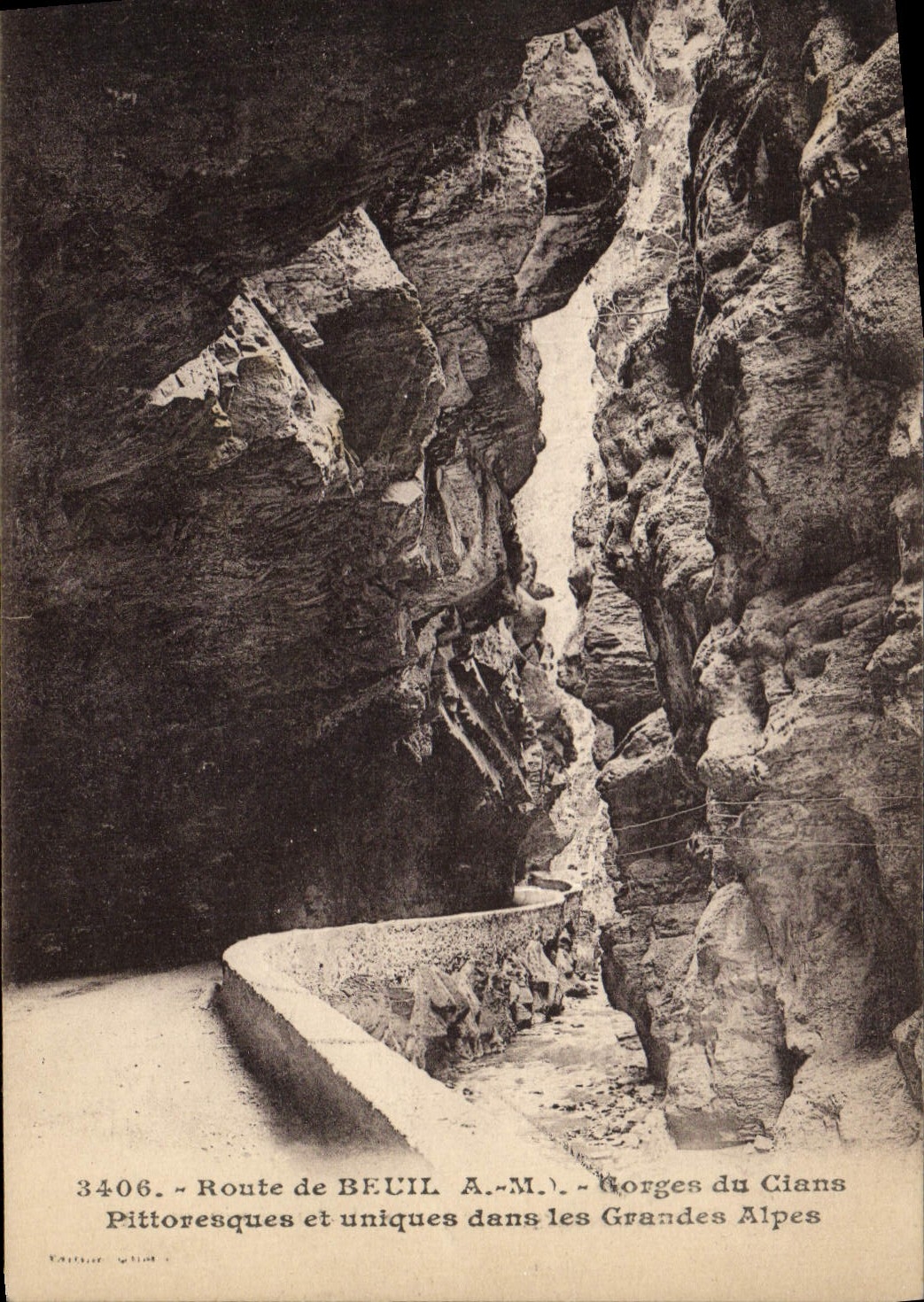 CPA Route de Beuil Gorges du Cians 