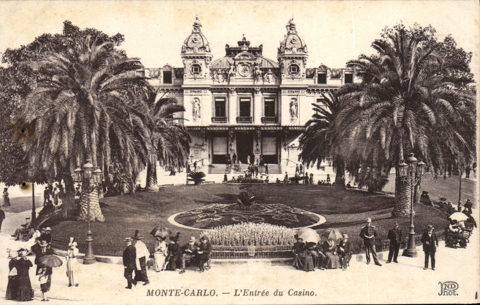 VINTAGE POSTCARD Monte Carlo the Entry of the Casino