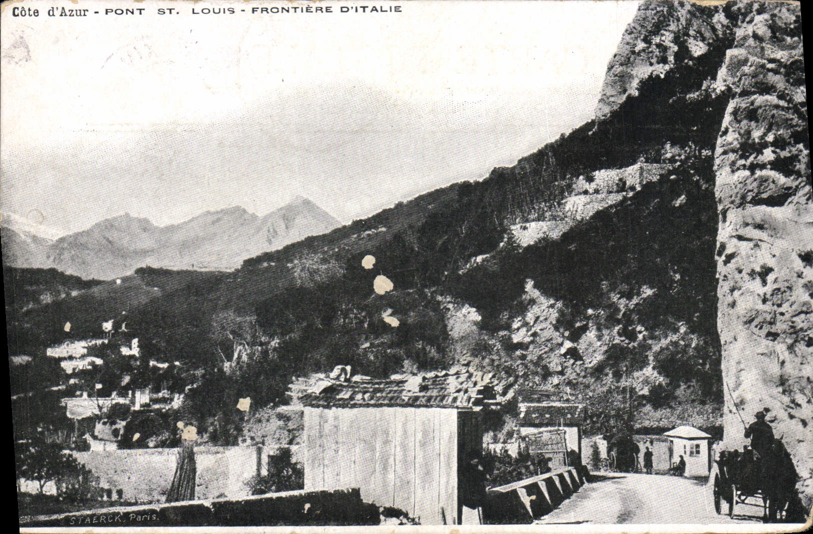 VINTAGE POSTCARD Bridge St louis Border of Italy