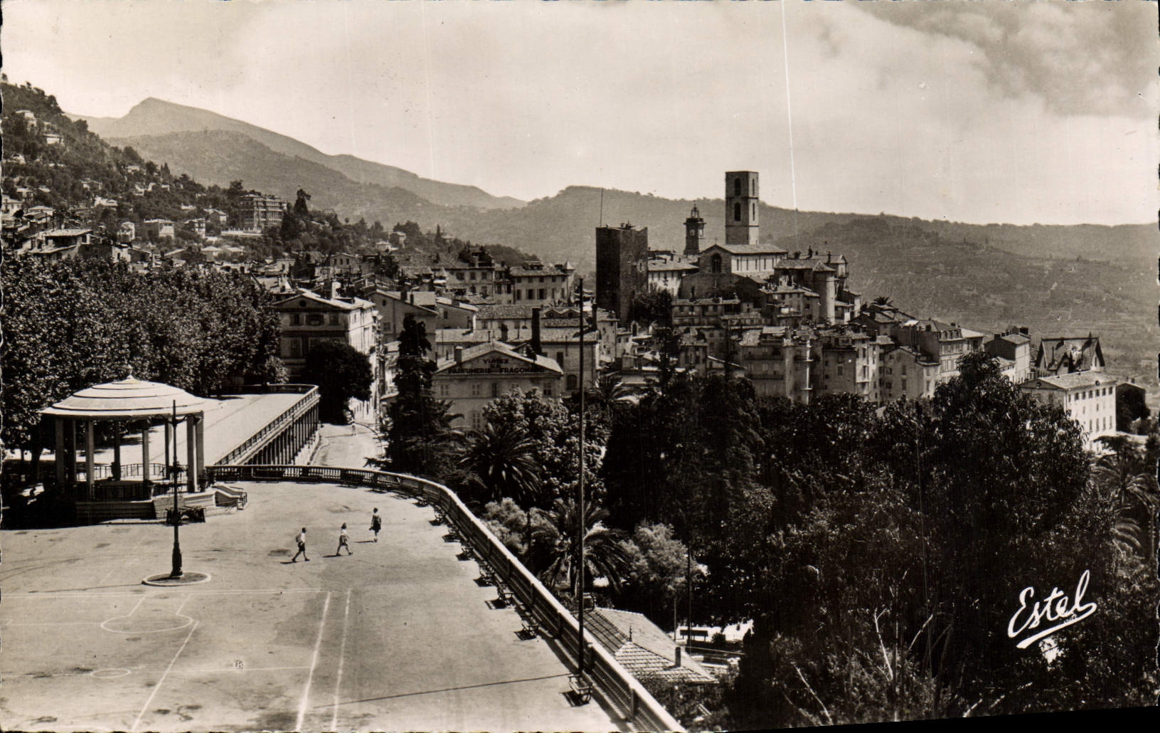 POSTAL MODERNA Grasse el Bandstand del curso la ciudad vieja