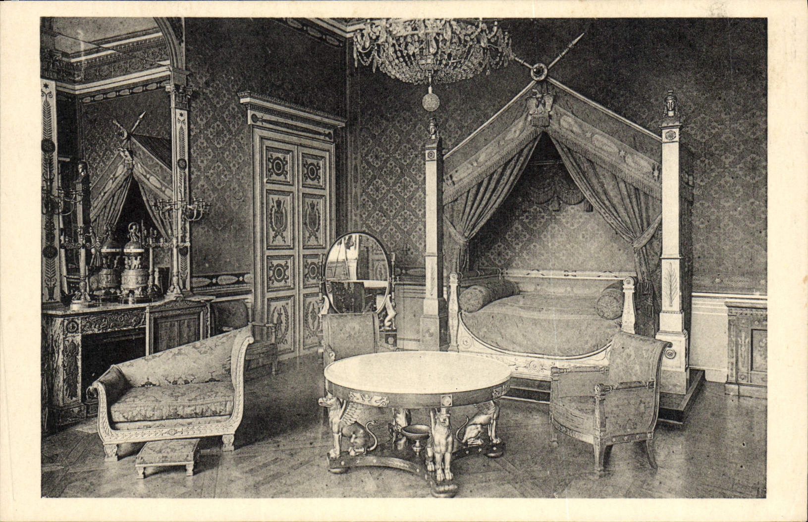 Castillo de la POSTAL de la VENDIMIA del sitio de Compiegne de Napoleon 1r