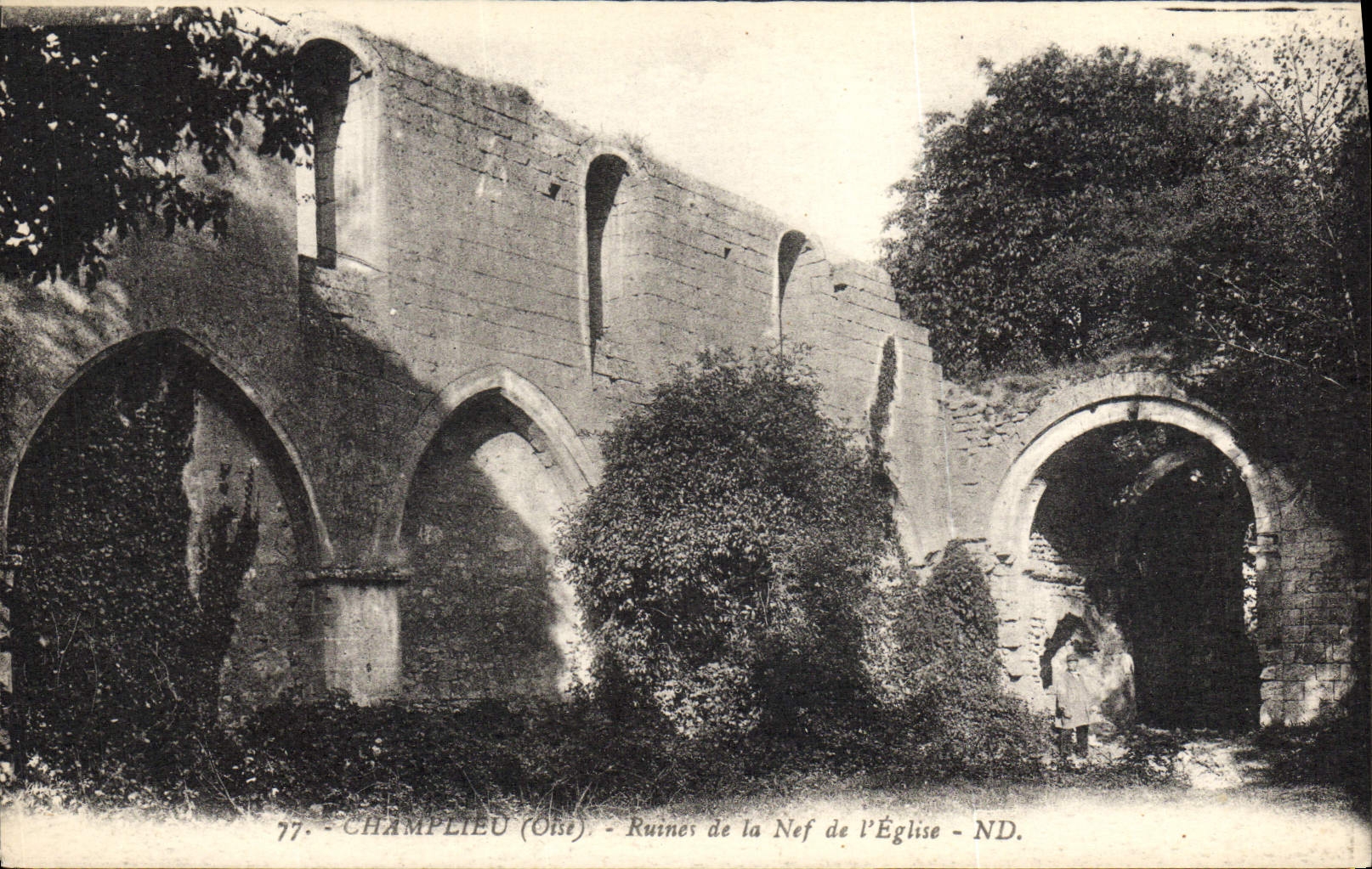 CPA Champlieu Ruines de la nef de l'eglise