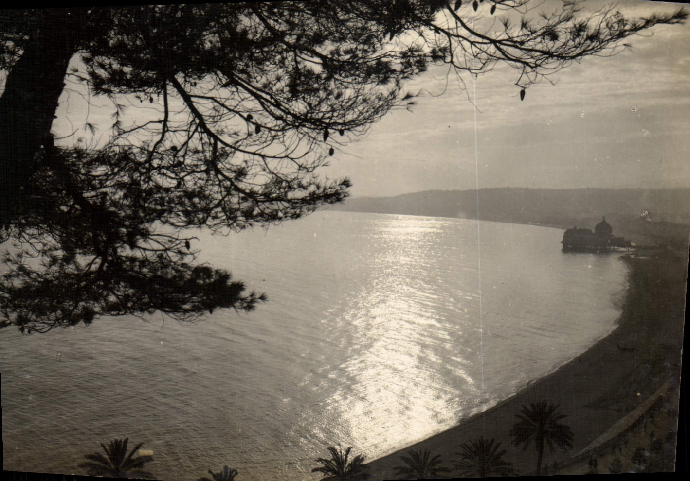 POSTAL MODERNA Niza puesta del sol en la bahía de los ángeles
