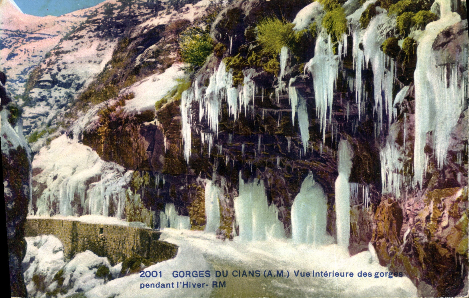 CPA Les Gorges Du Cians Vue interieure des gorges pendant l'hiver