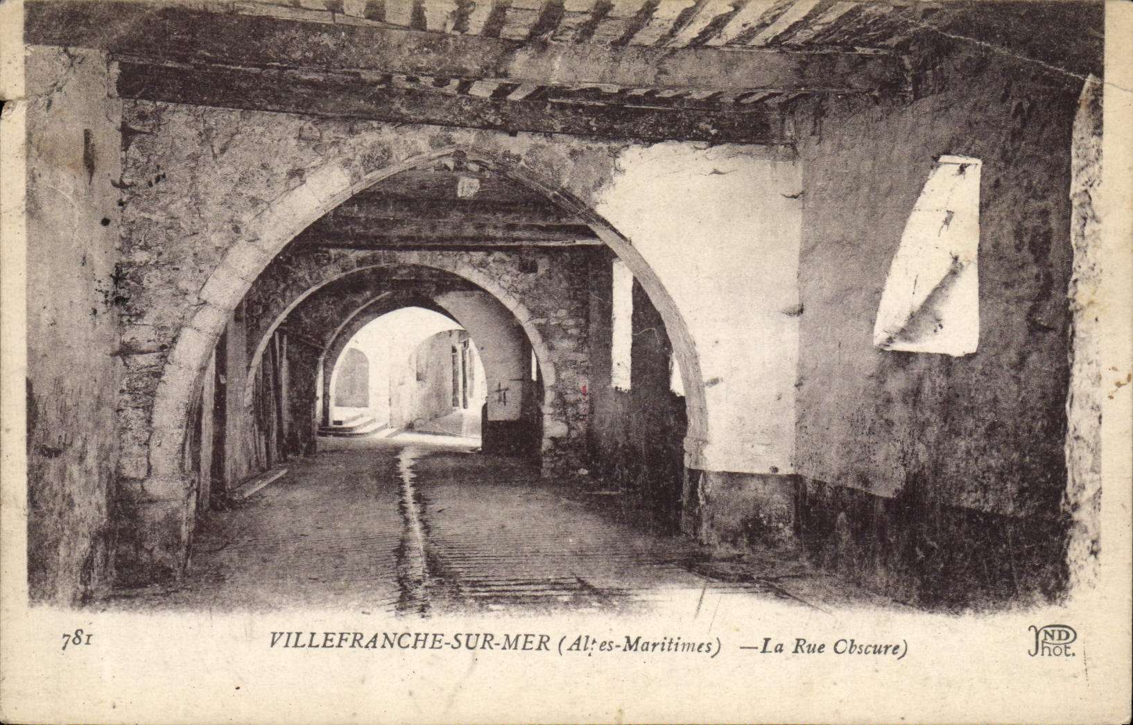 CPA Villefranche Sur Mer La Rue obscure