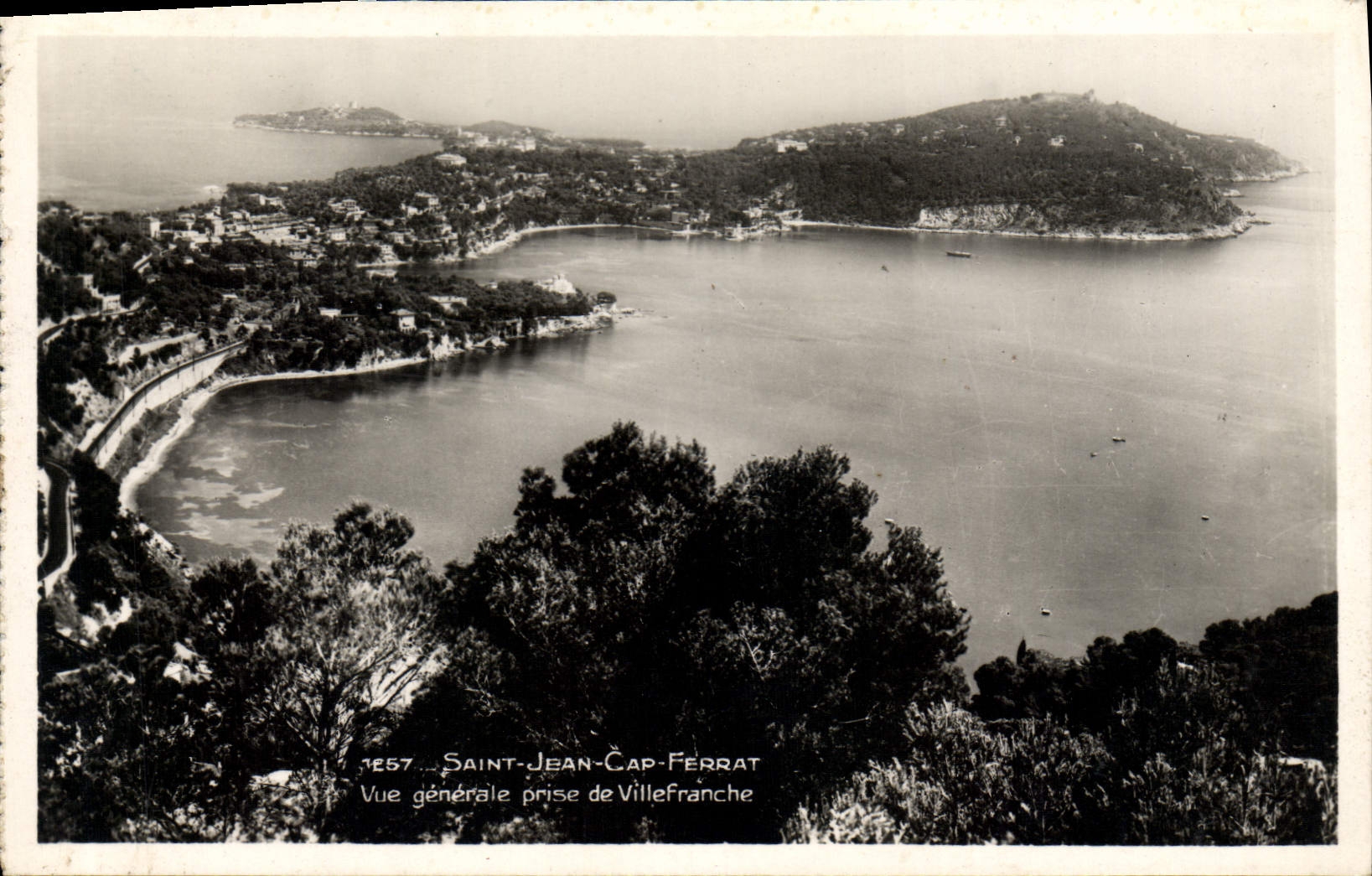VINTAGE POSTCARD Holy Jean Cape Ferrat View Taken De Villefranche