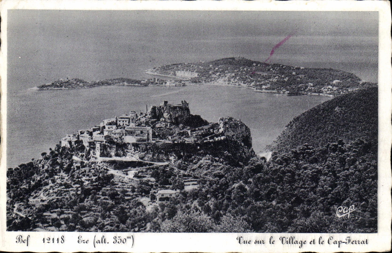 CPA Eze Vue Sur Le Village Et Le Cap Ferrat