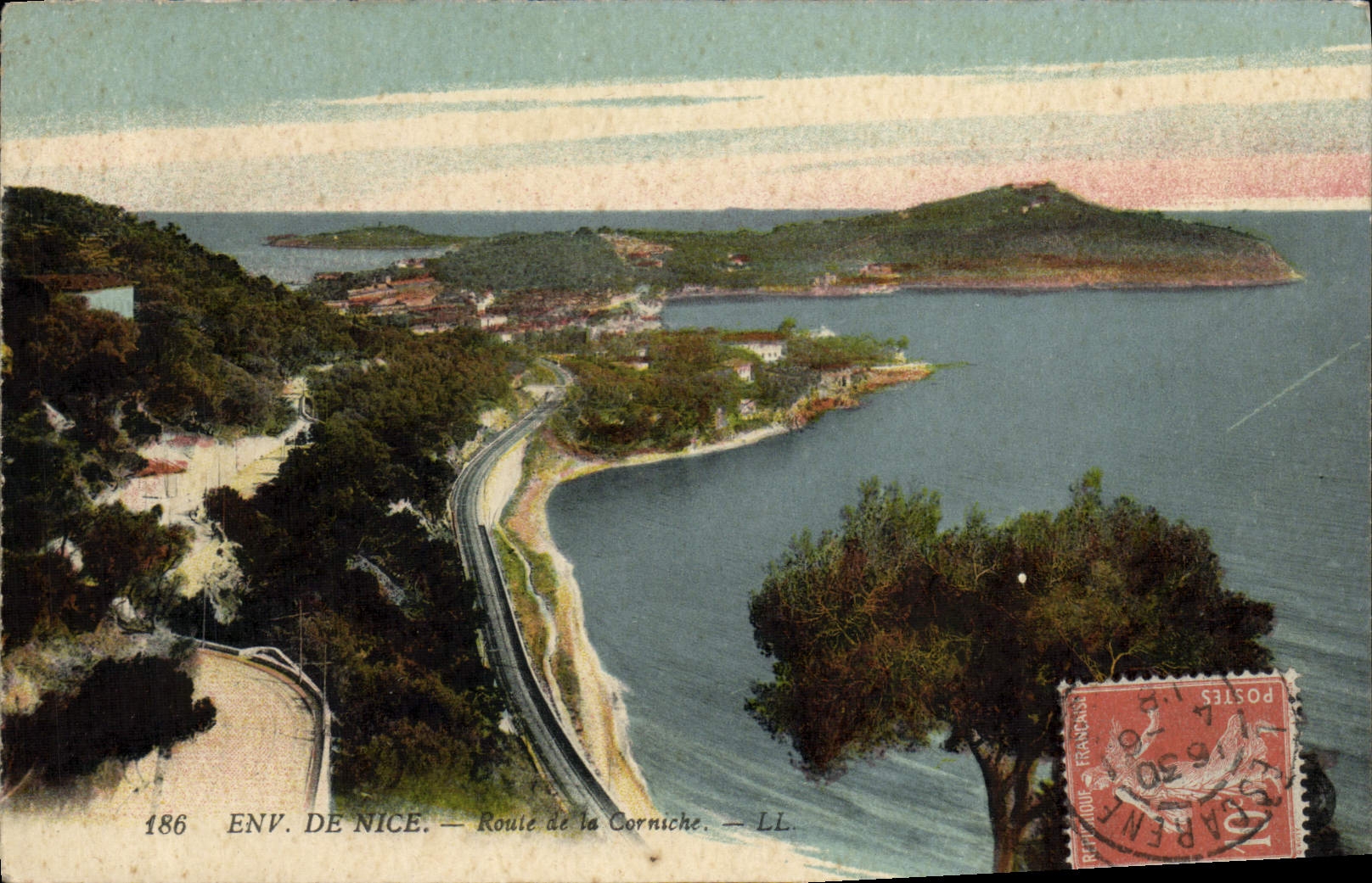 CPA Environs De Nice Route De La Corniche