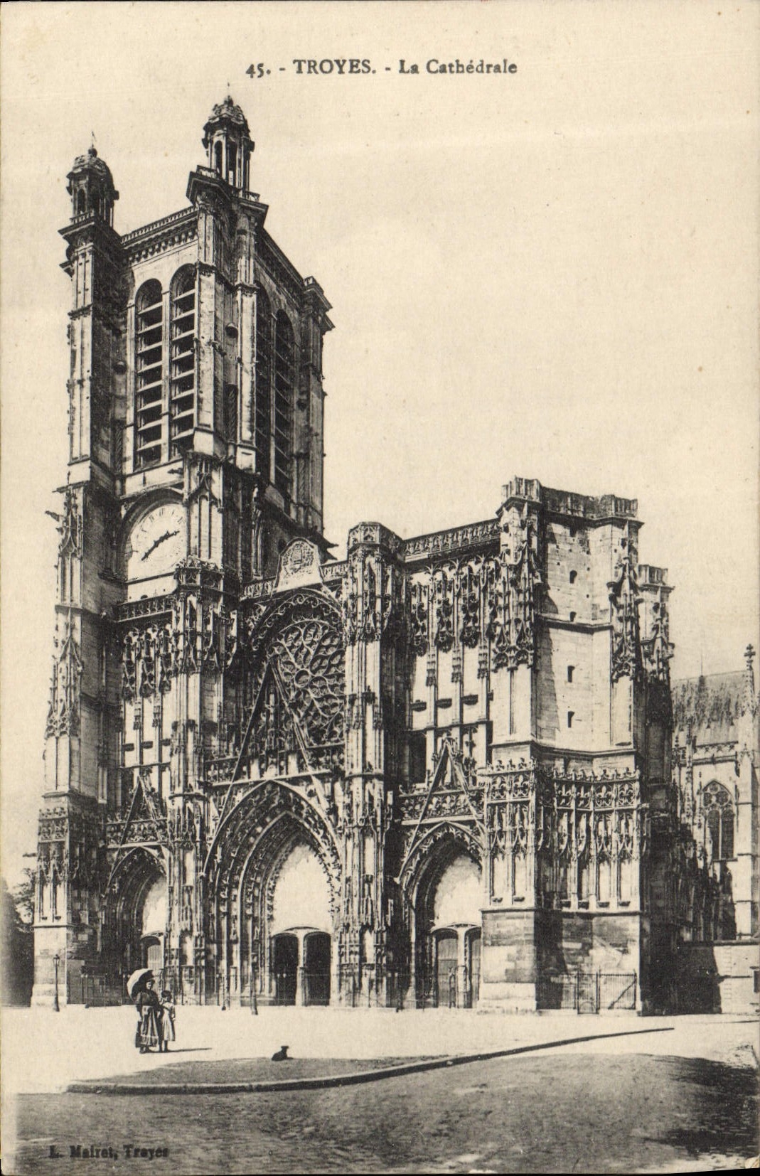 CPA Troyes La Cathedrale