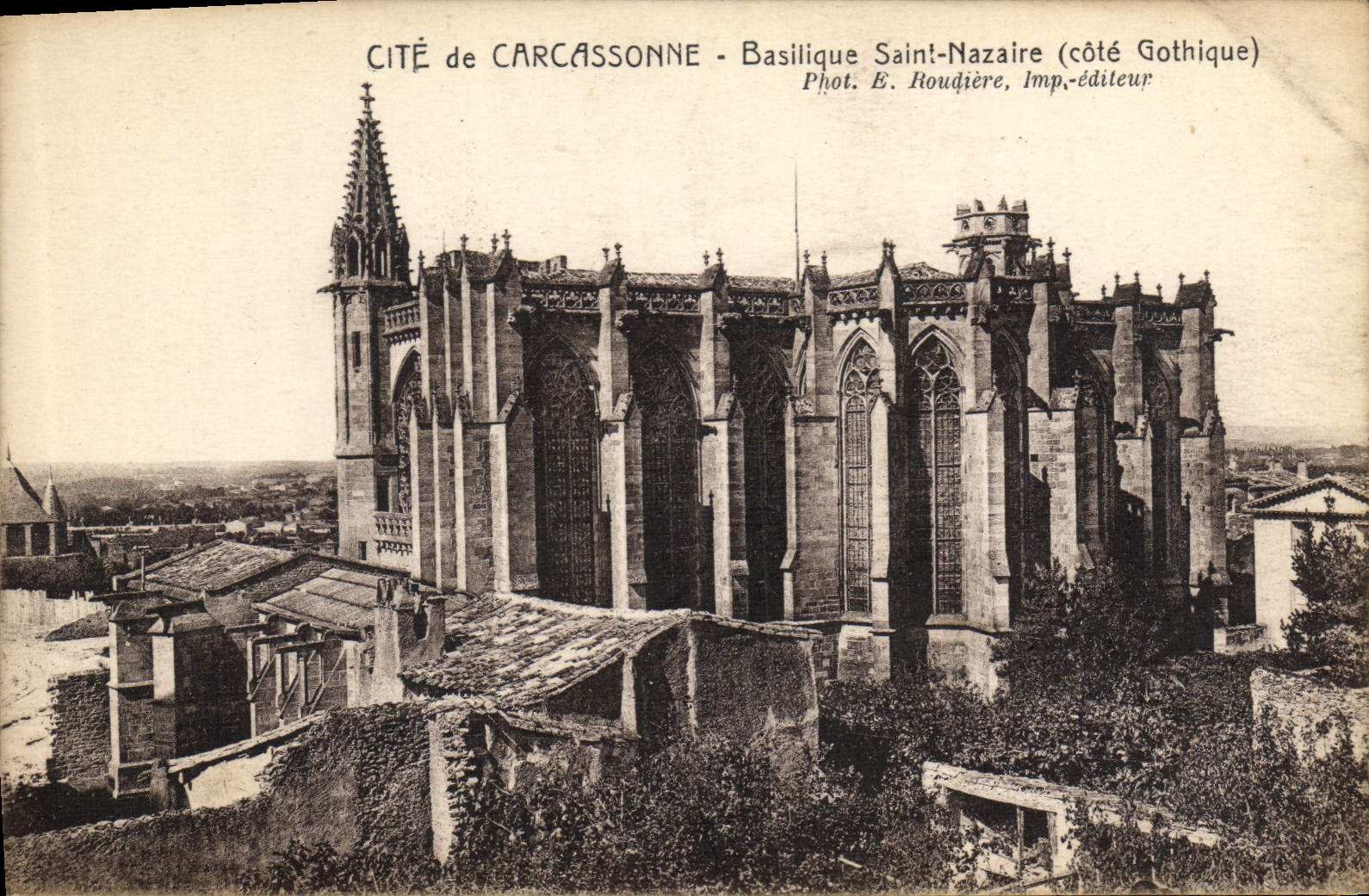 CPA Carcassonne Basilique Saint Nazaire