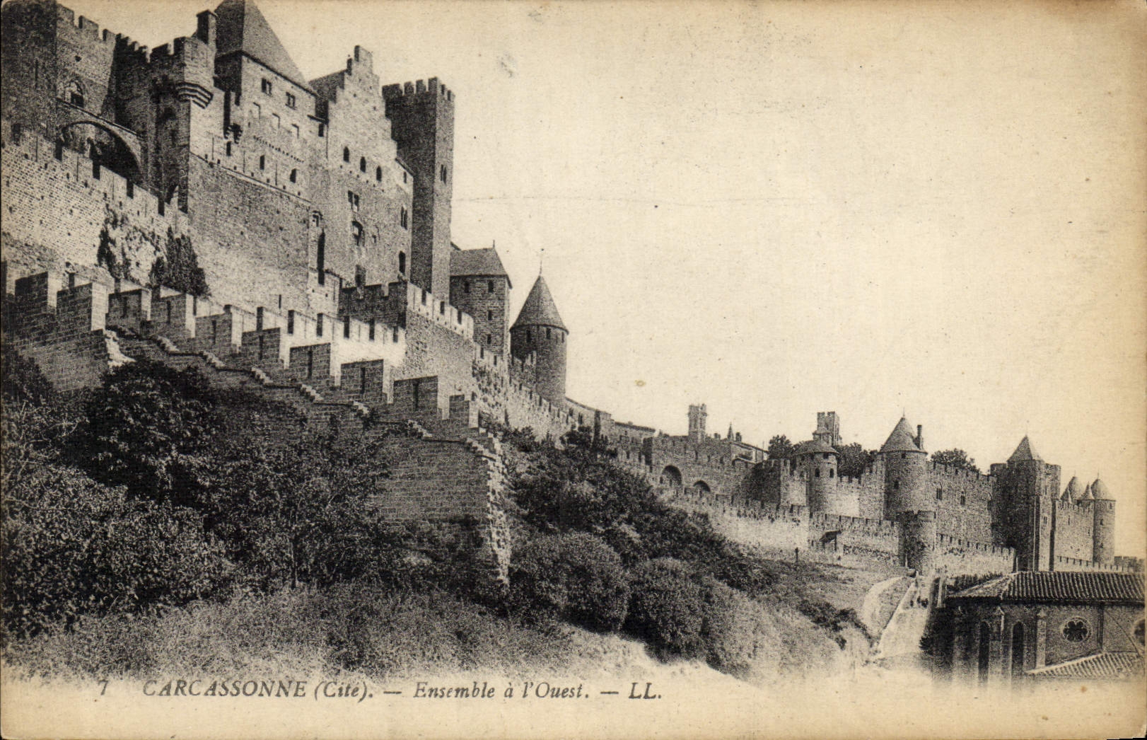 CPA Carcassonne Ensemble A I'Ouest