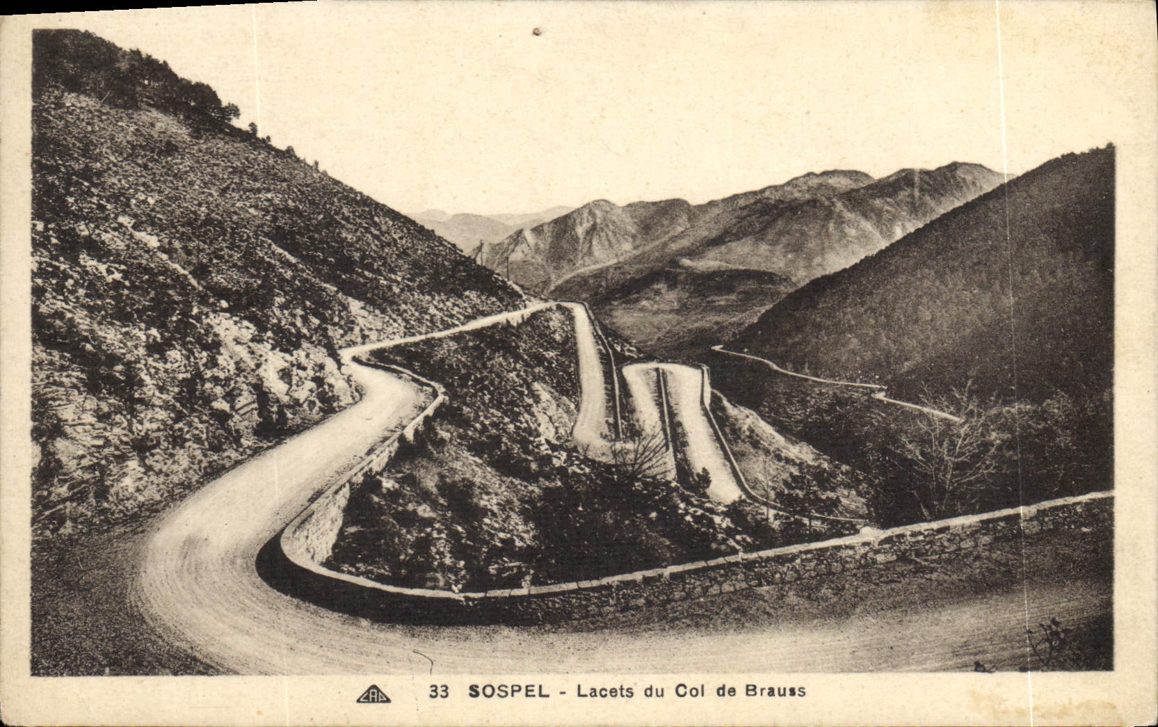 Cordones de Sospel de la POSTAL de la VENDIMIA del collar De Brauas