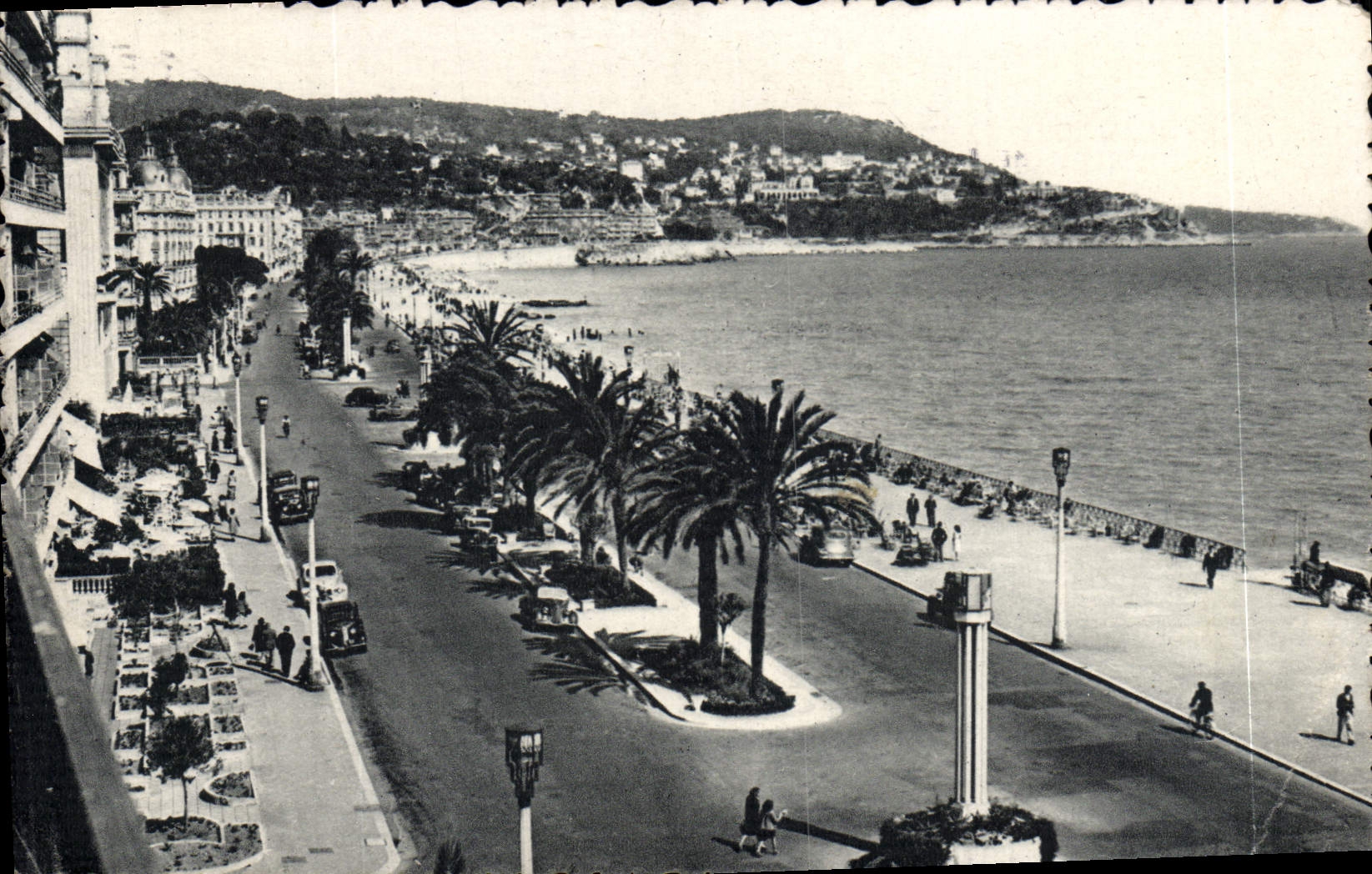 POSTAL de la VENDIMIA Niza el montaje del boro la caminata del inglés