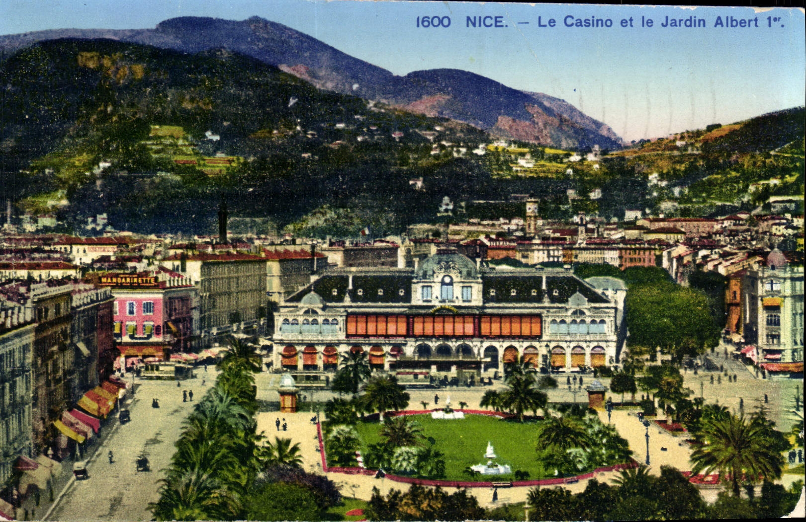 VINTAGE POSTCARD Nice the Casino And the Garden Albert 1st