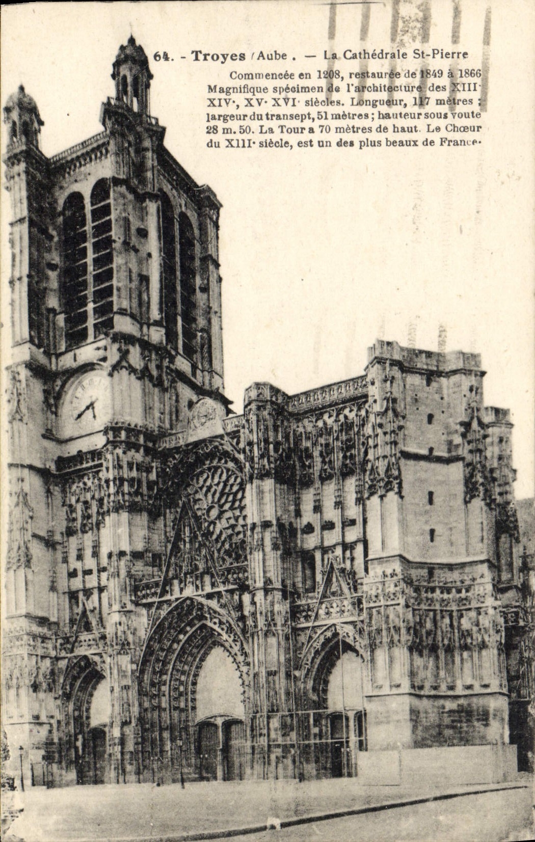 CPA Troyes Le Cathedrale St Pierre