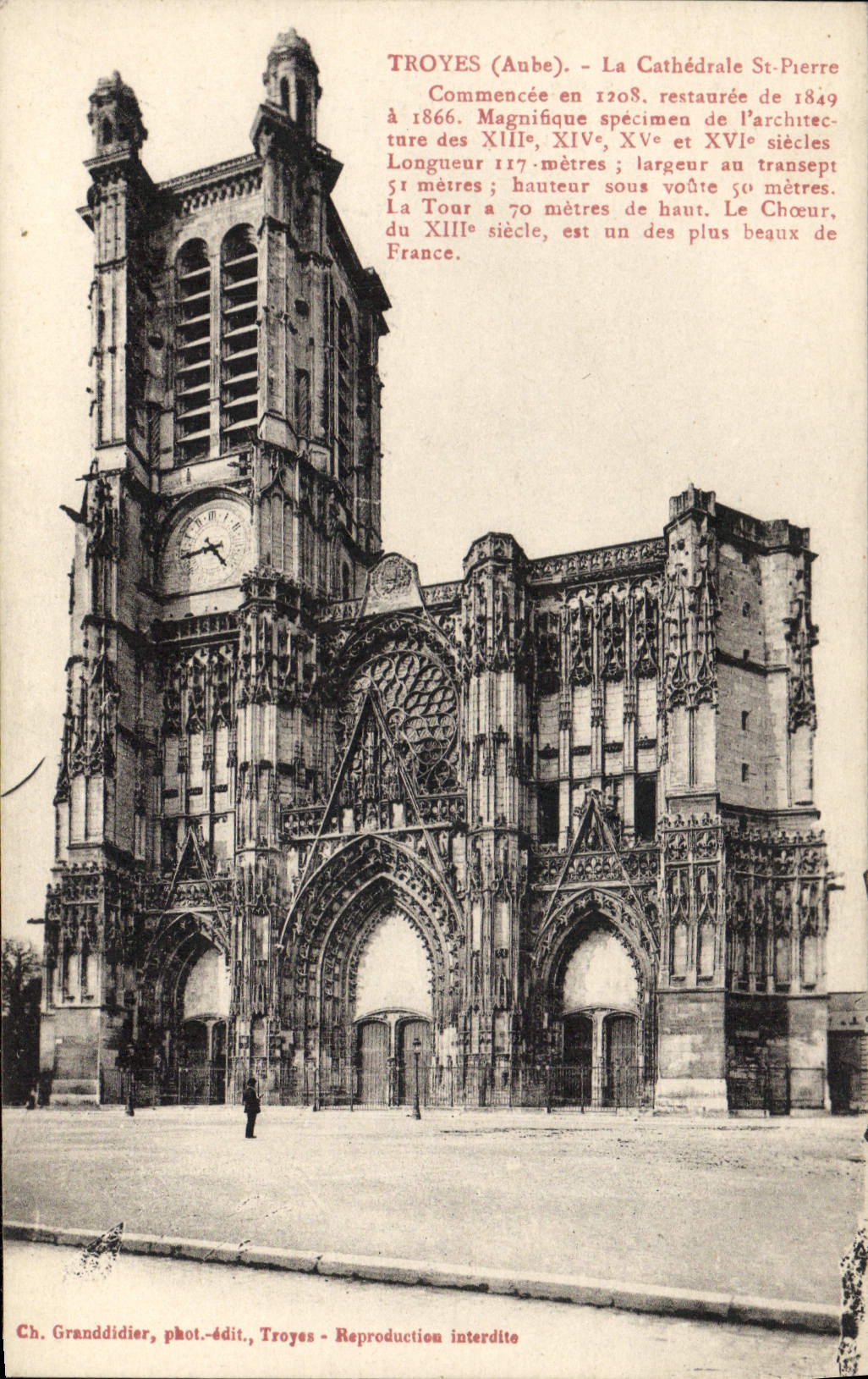 CPA Troyes La Cathedrale St Pierre