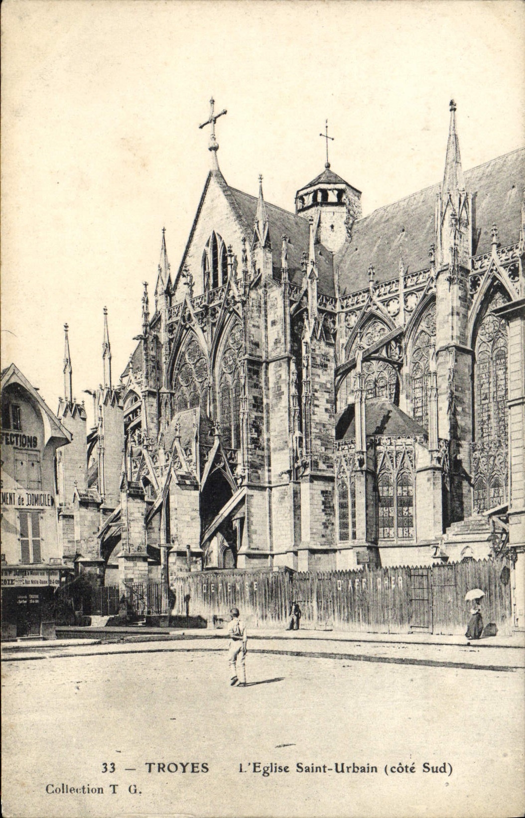 VINTAGE POSTCARD Troyes I' Eglise Holy Urbain