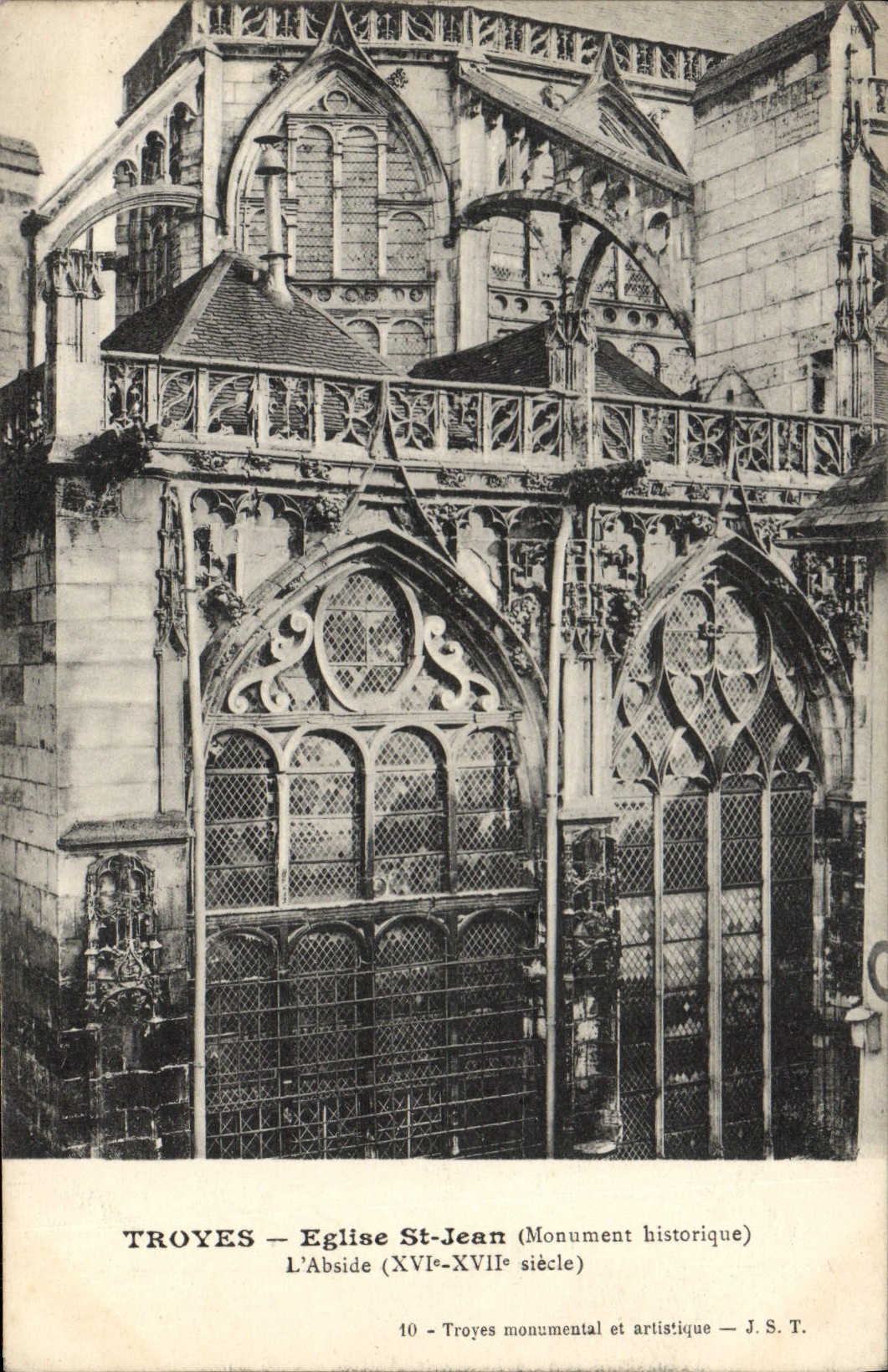 VINTAGE POSTCARD Troyes Church St Jean the apse