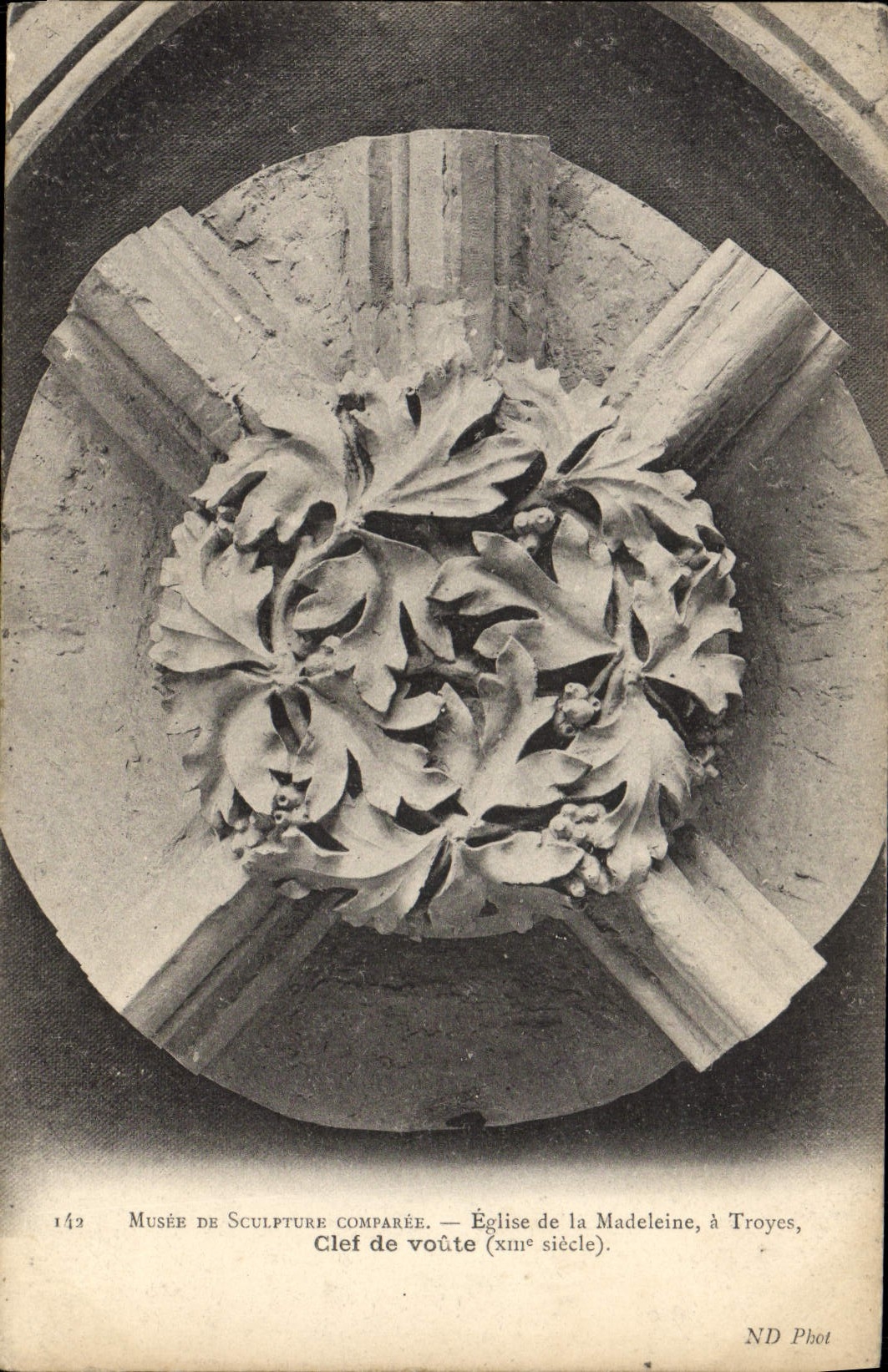 VINTAGE POSTCARD Troyes Church Of the Keystone Madeleine