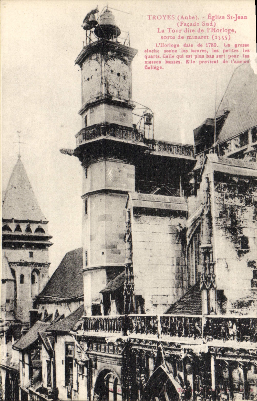CPA Troyes Eglise St Jean La tour dite de l'horloge sorte de minaret