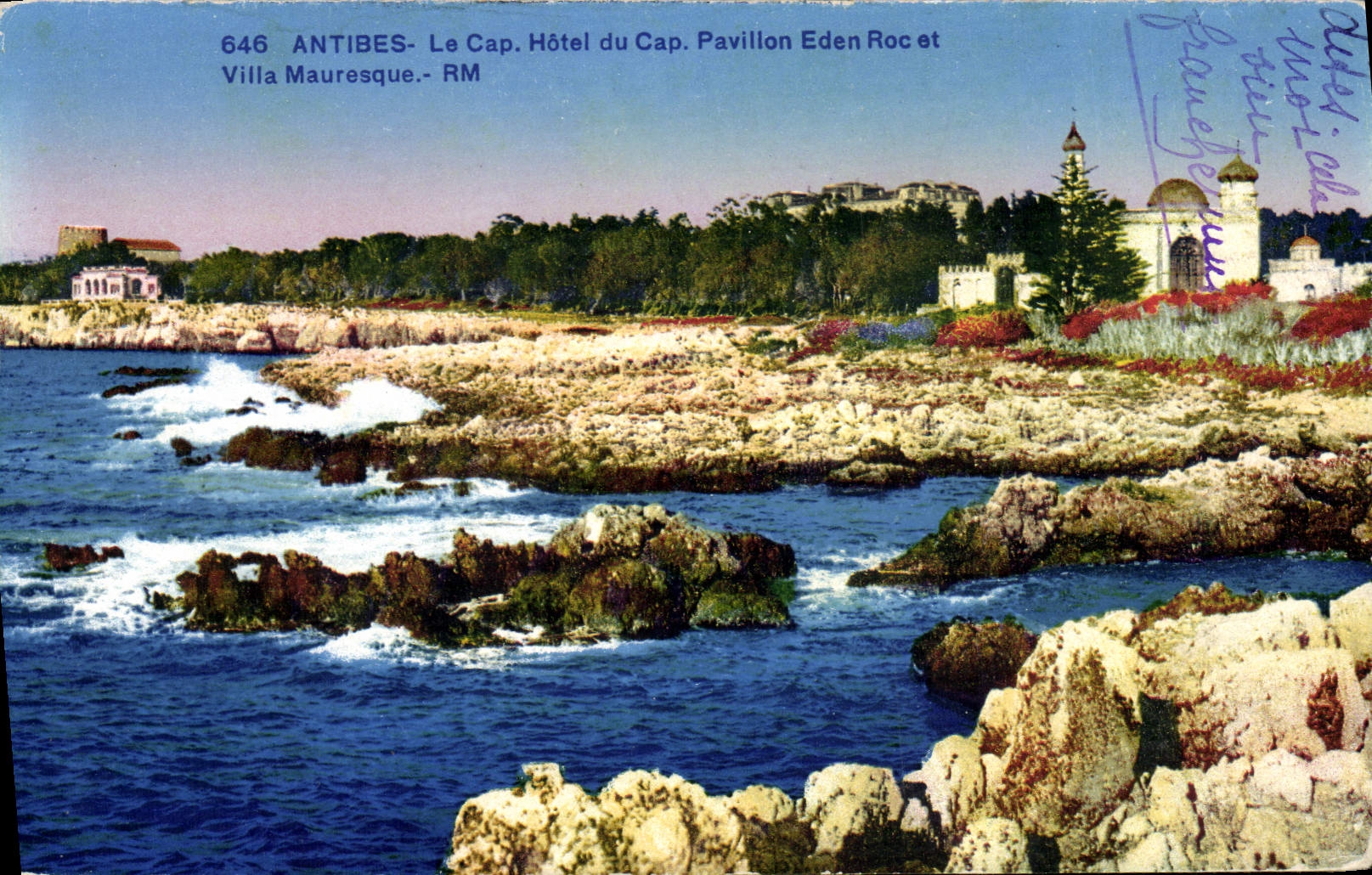 CPA Antibes le Cap Hotel Du Cap Pavillon Eden Roc et Villa Mauresque