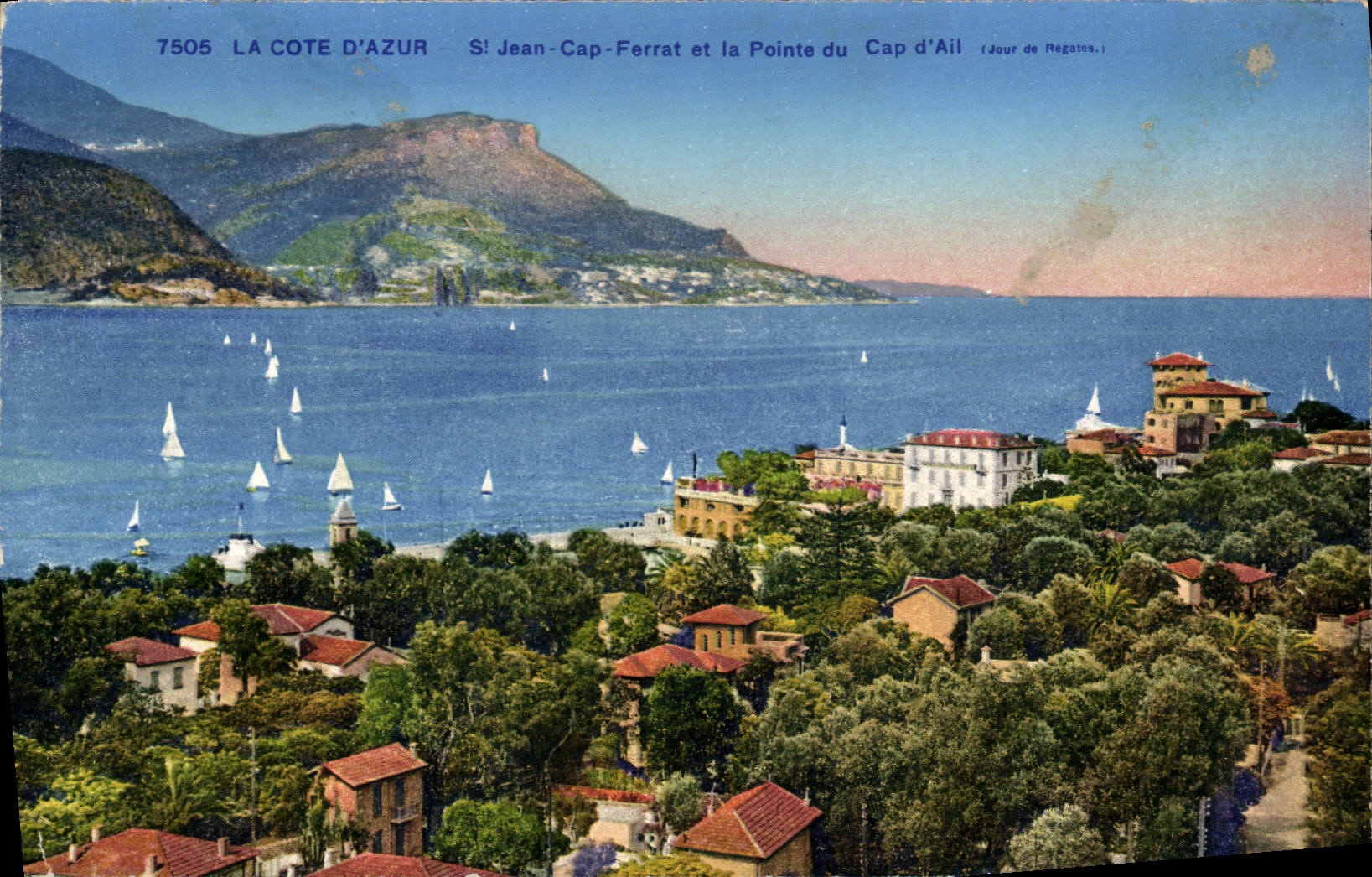 VINTAGE POSTCARD the Dimension Of Holy Azure Jean Cape Tag and the point of the Cape d' Ail