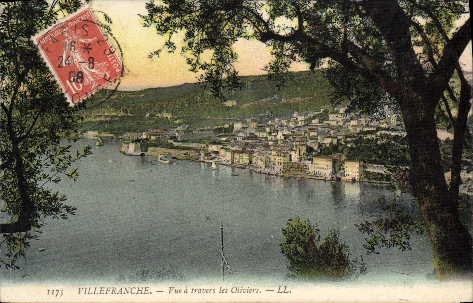 CPA Villefranche Vue A Travers Les Oliviers