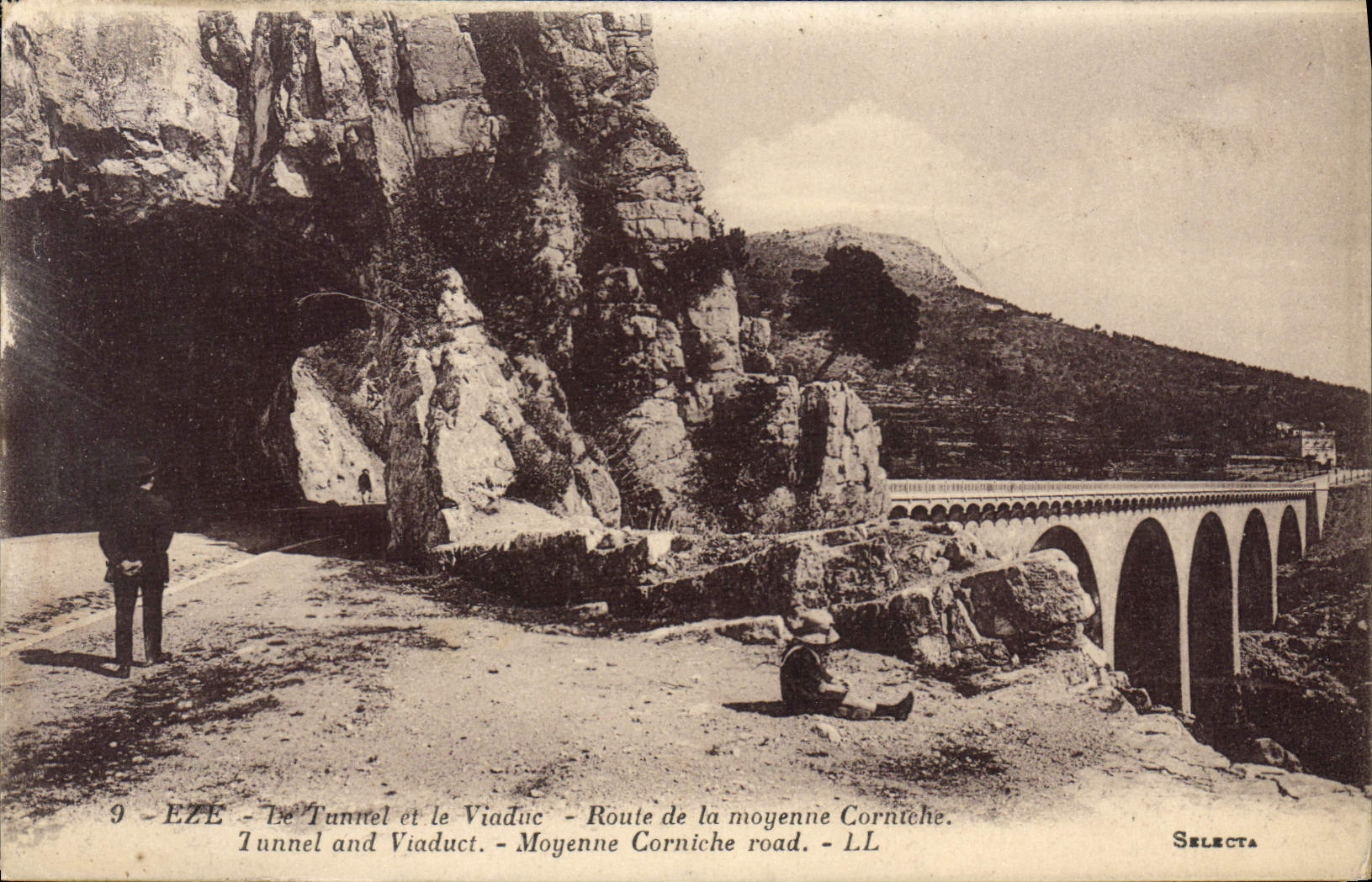 Túnel de Eze de la POSTAL de la VENDIMIA y camino de Viadue de la cornisa media