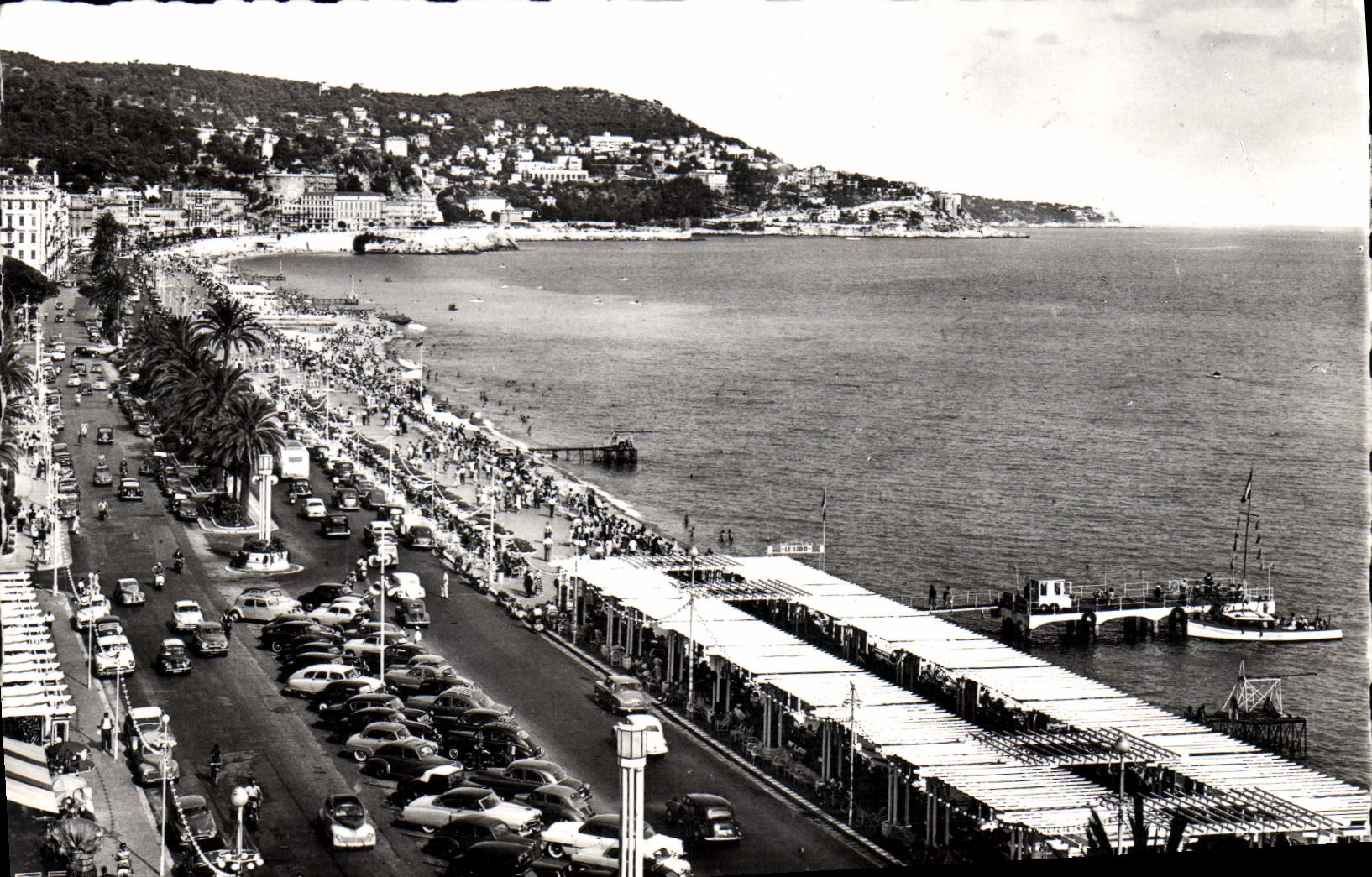 POSTAL MODERNA Niza la caminata del inglés y del montaje del boro