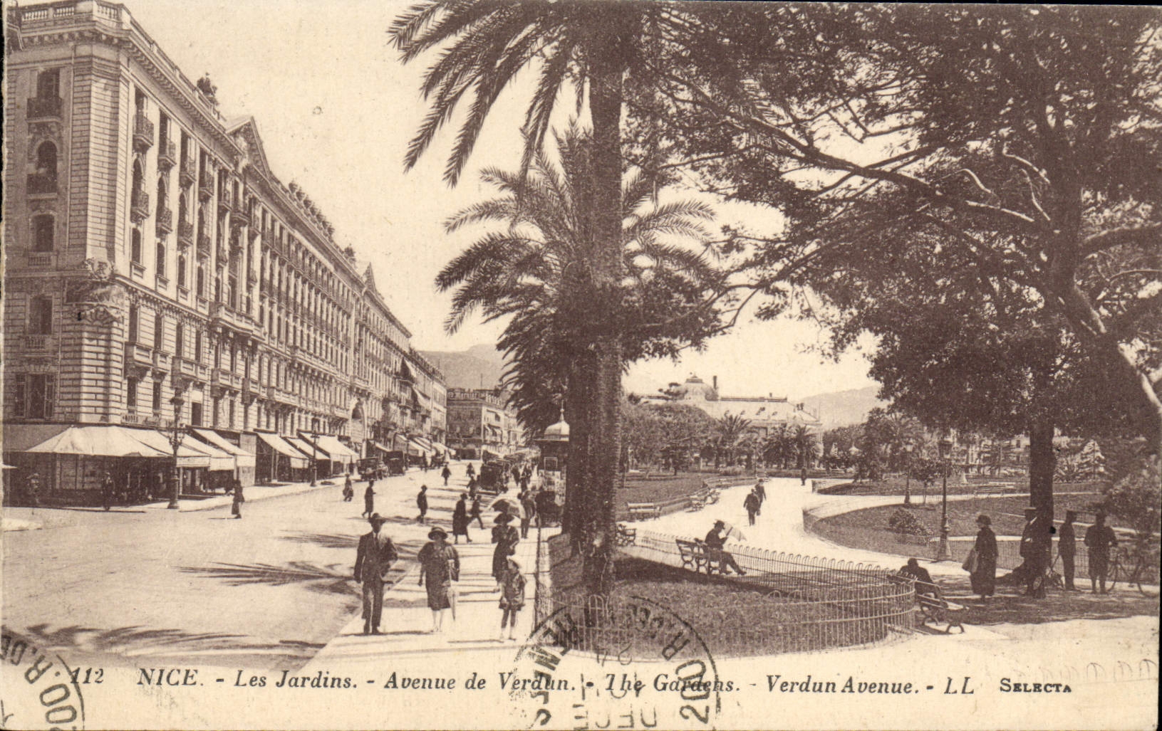 CPA Nice Les Jardins Avenue De Verdun 