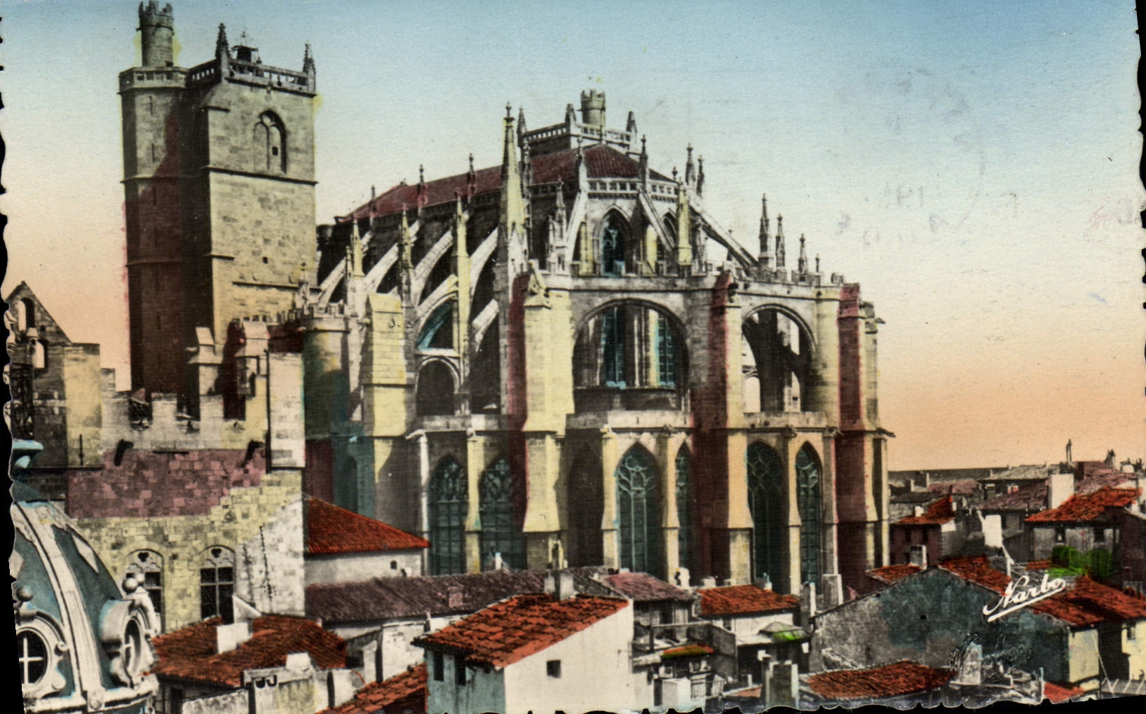 VINTAGE POSTCARD Narbonne the Cathedral