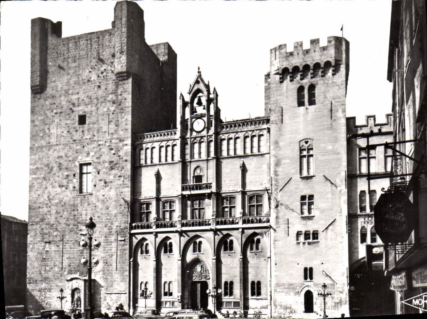 VINTAGE POSTCARD Narbonne the Town hall