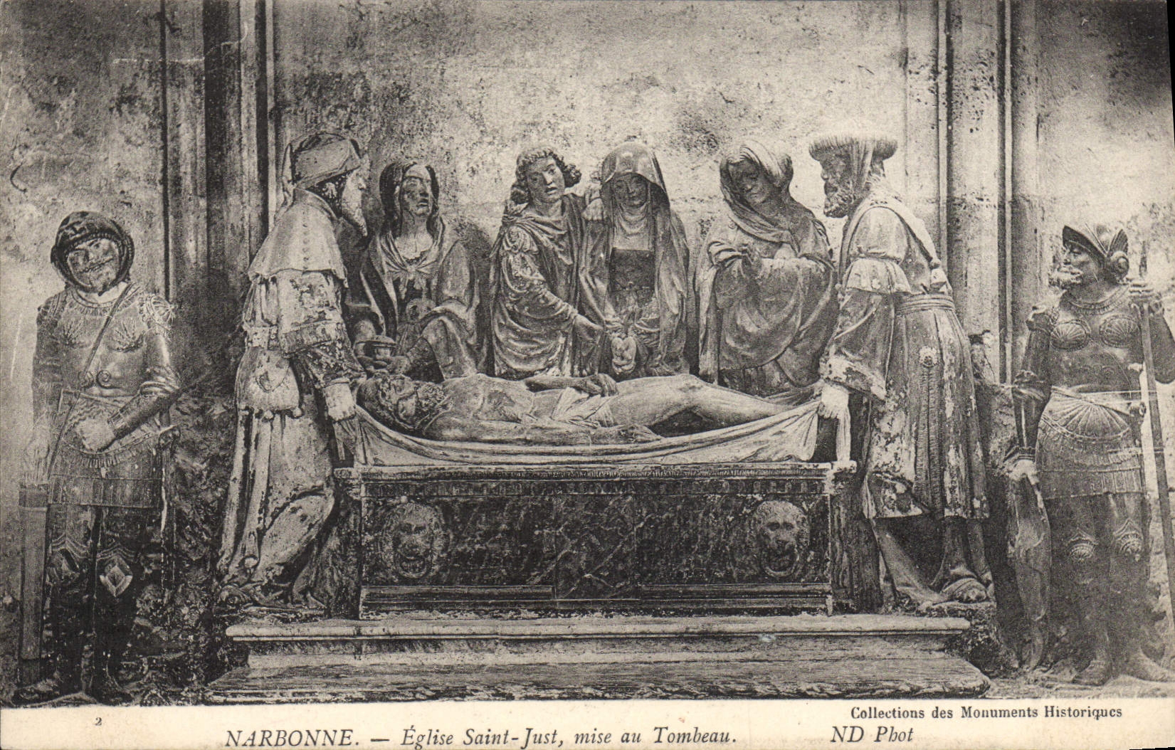 VINTAGE POSTCARD Norbonne Church Just Saint Put At the Tomb