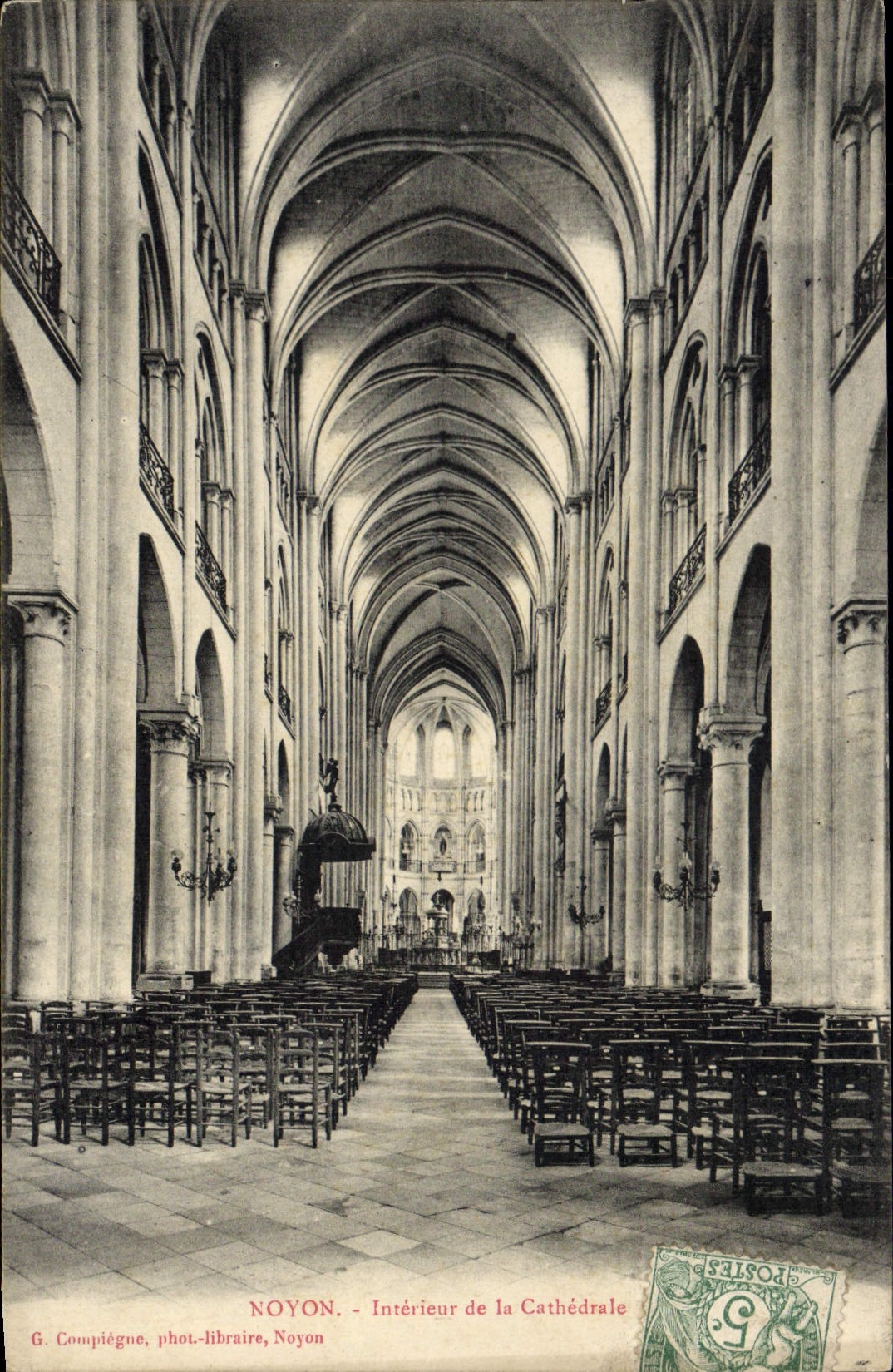 VINTAGE POSTCARD Interior Boundary-line Of the Cathedral