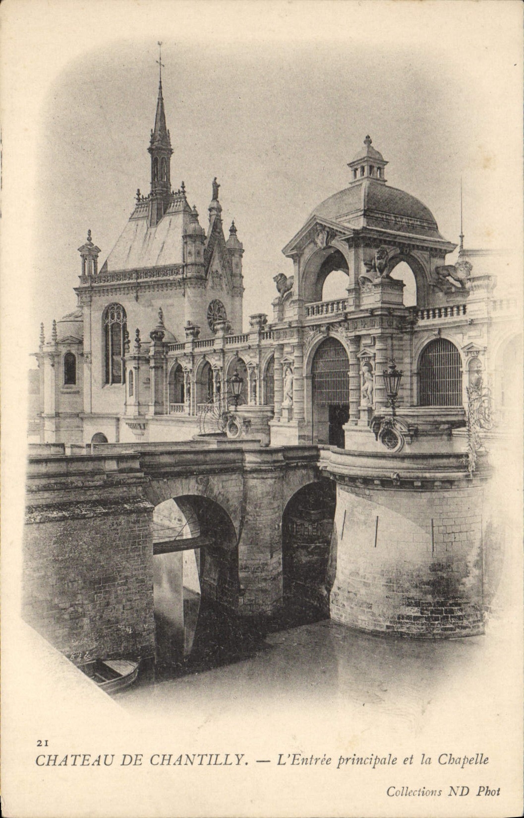 CPA Chateau De Chantilly L'Entre Principale Et La Chapelle