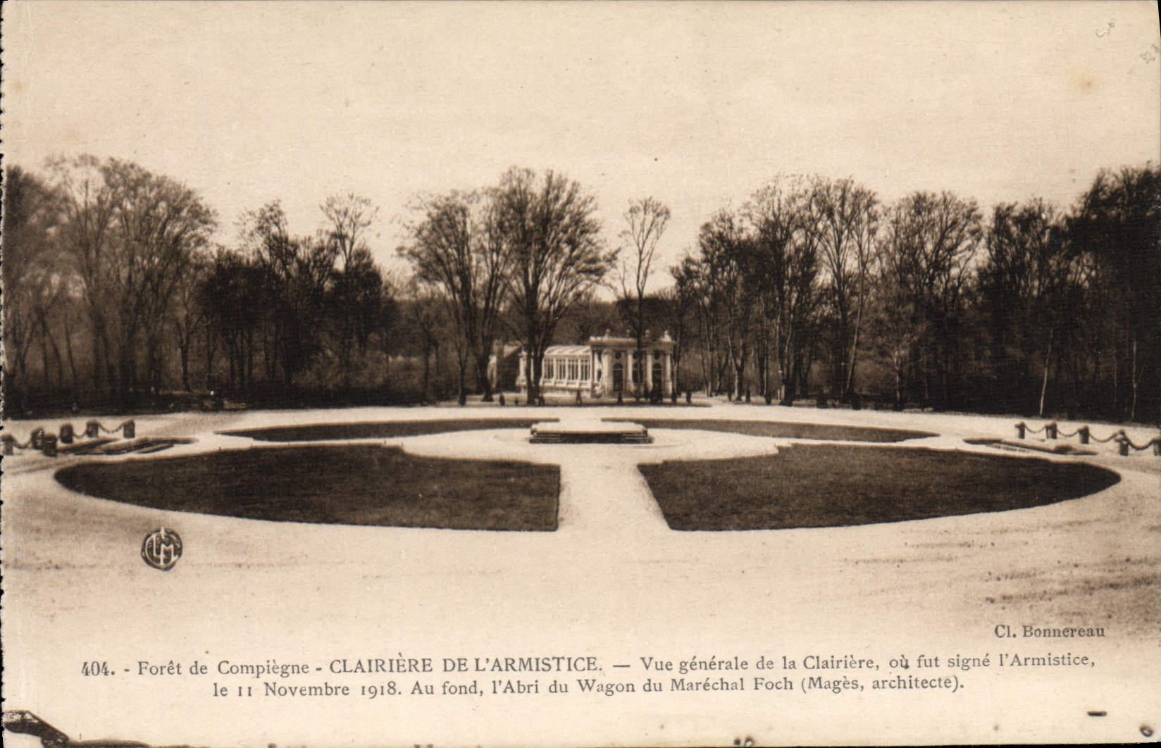 Claro de la POSTAL de la VENDIMIA del taladro de la opinión del armisticio de Compiegne Militaria