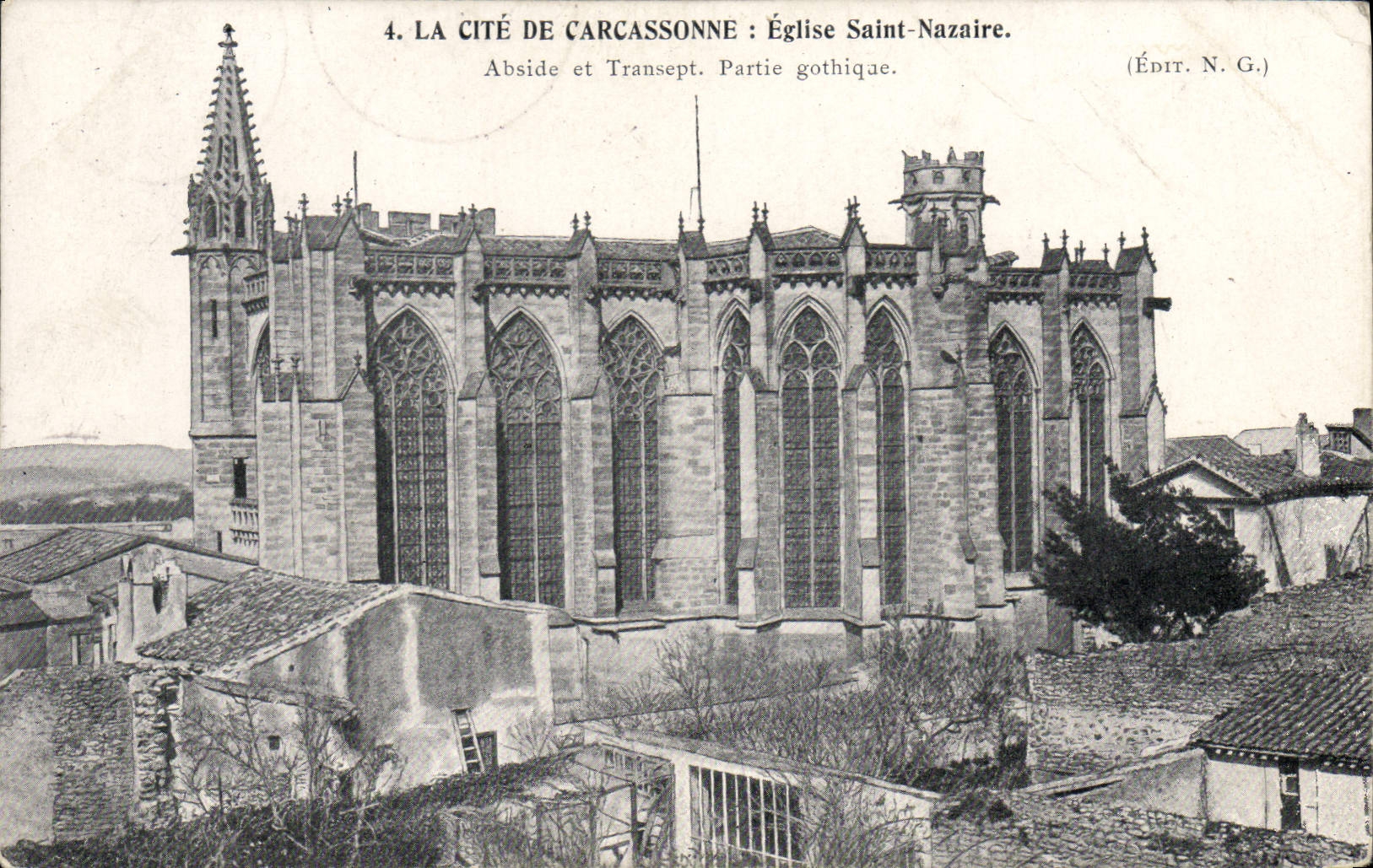 CPA Cite De Carcassonne Eglise St Nazaire