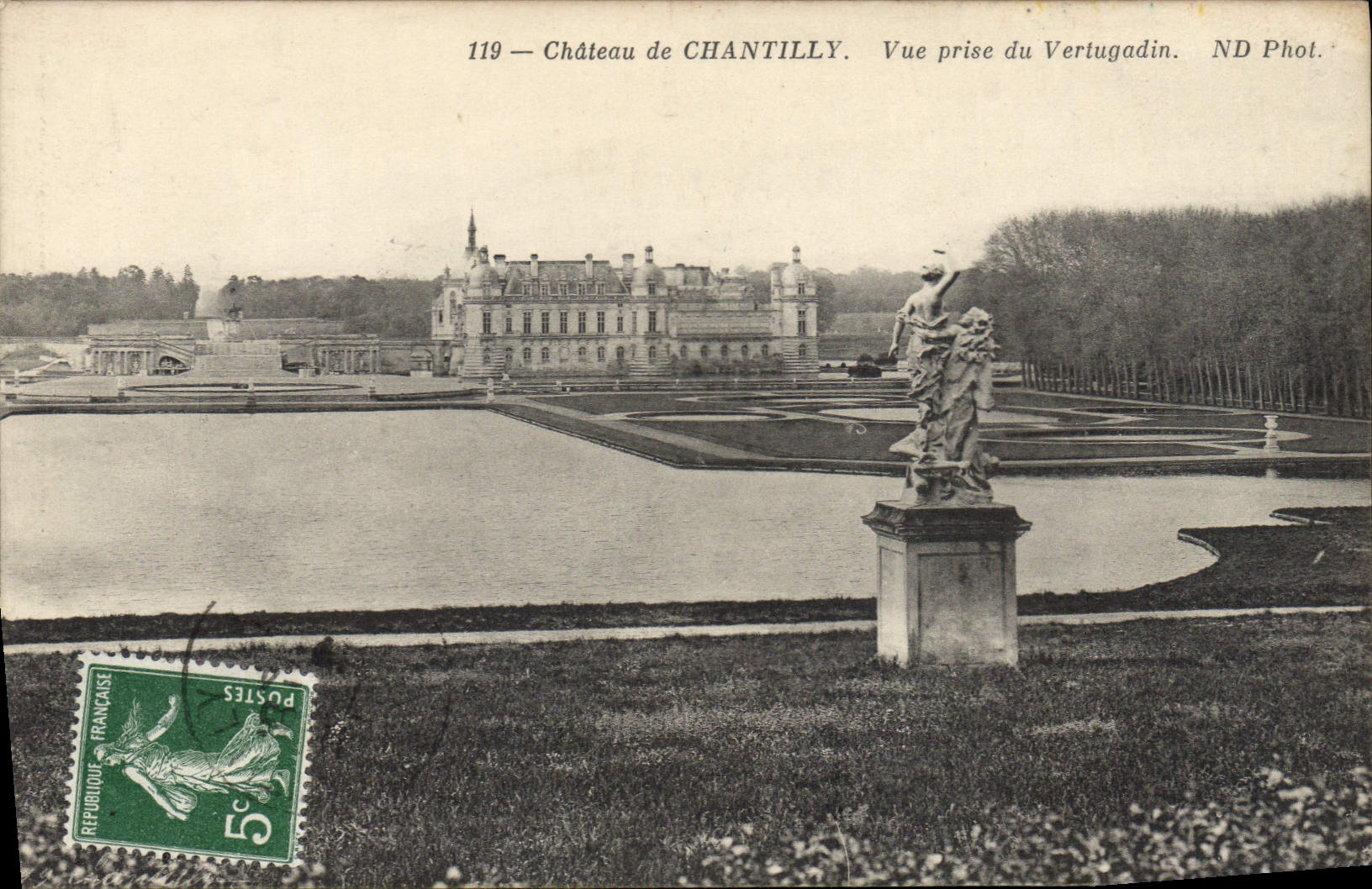 CPA Chateau De Chantilly Vue Prise Du Vertugadin
