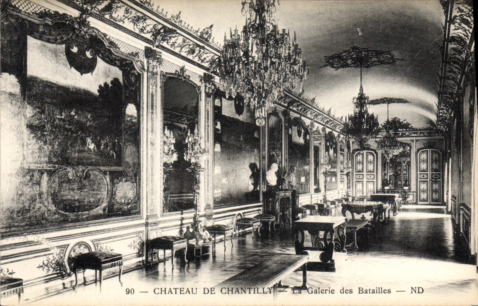CPA Chateau De Chantilly La Galerie Des Batailles