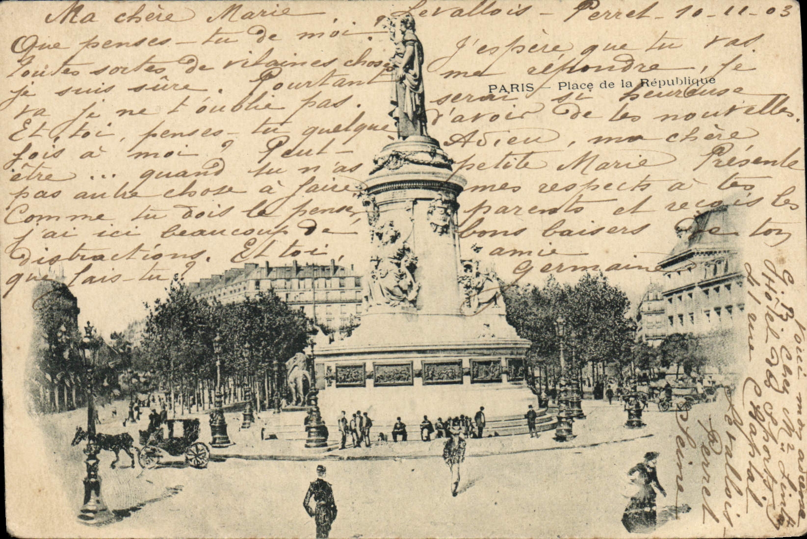 CPA Paris Place De La Republique