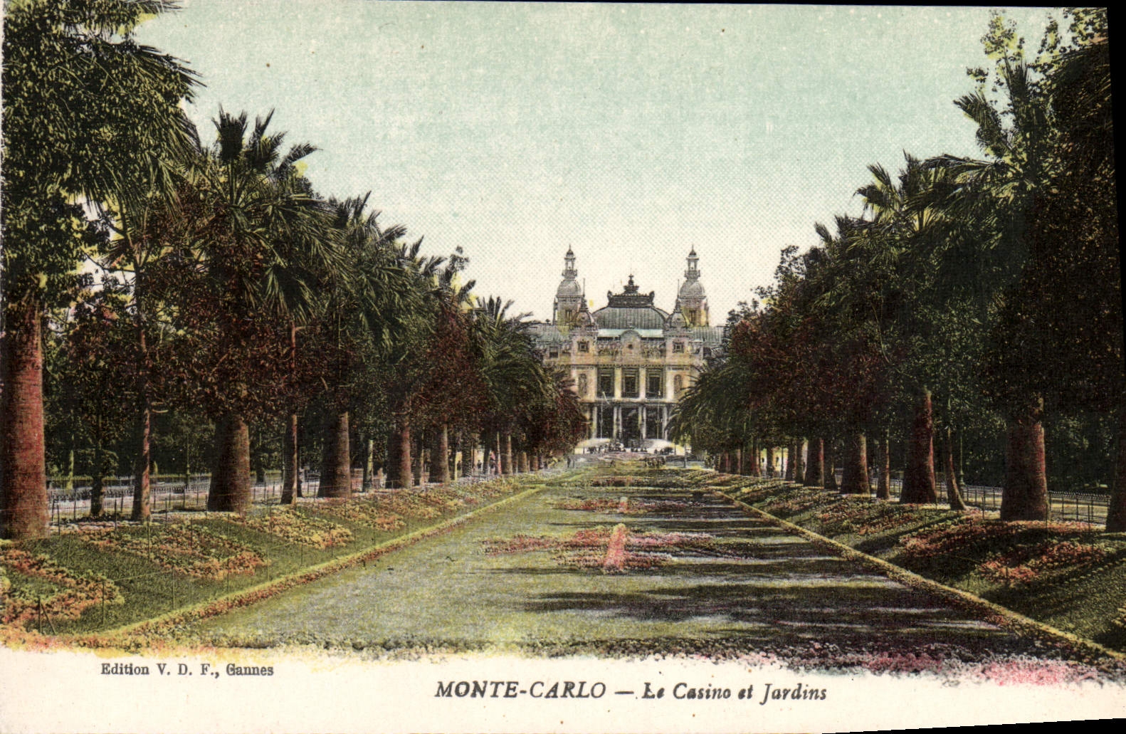 CPA Monte Carlo Le Casino Et Jardins