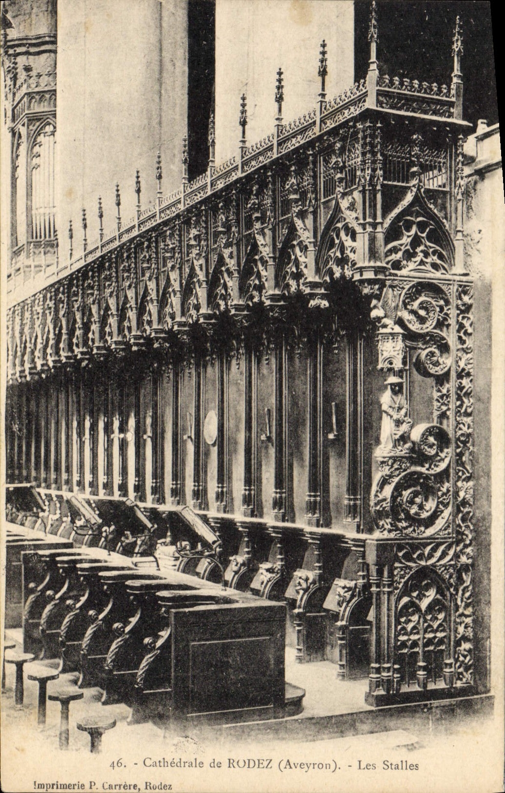 CPA Cathedrale De Rodez Les Stalles