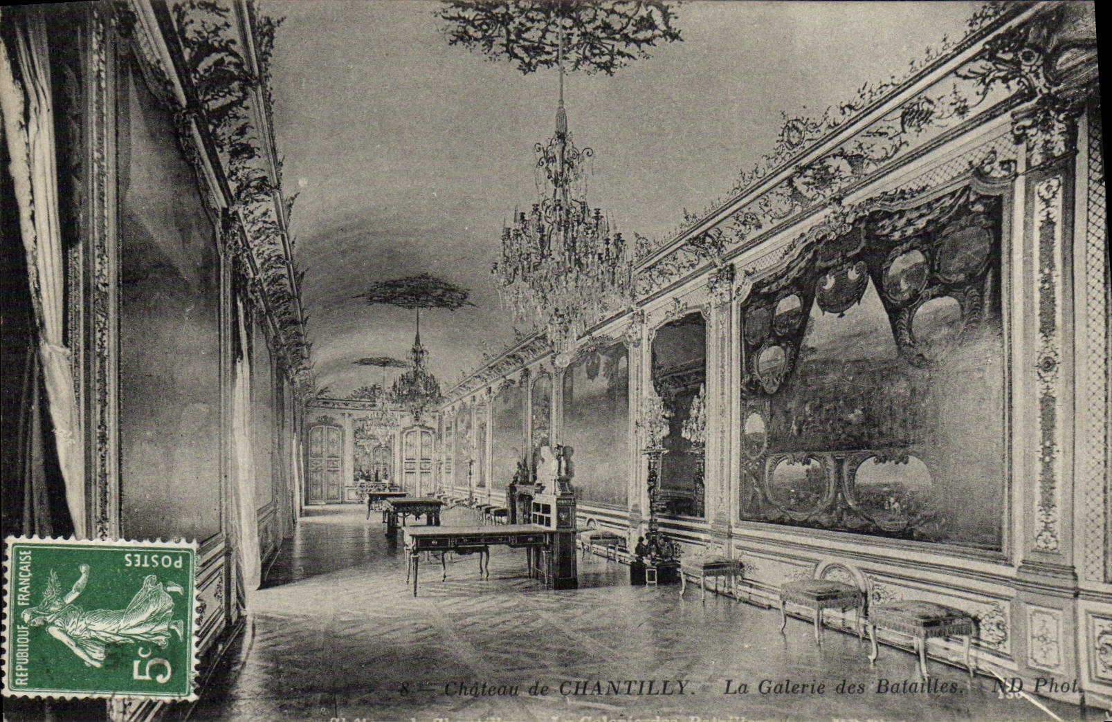 CPA Chateau De Chantilly La galerie des Batailles