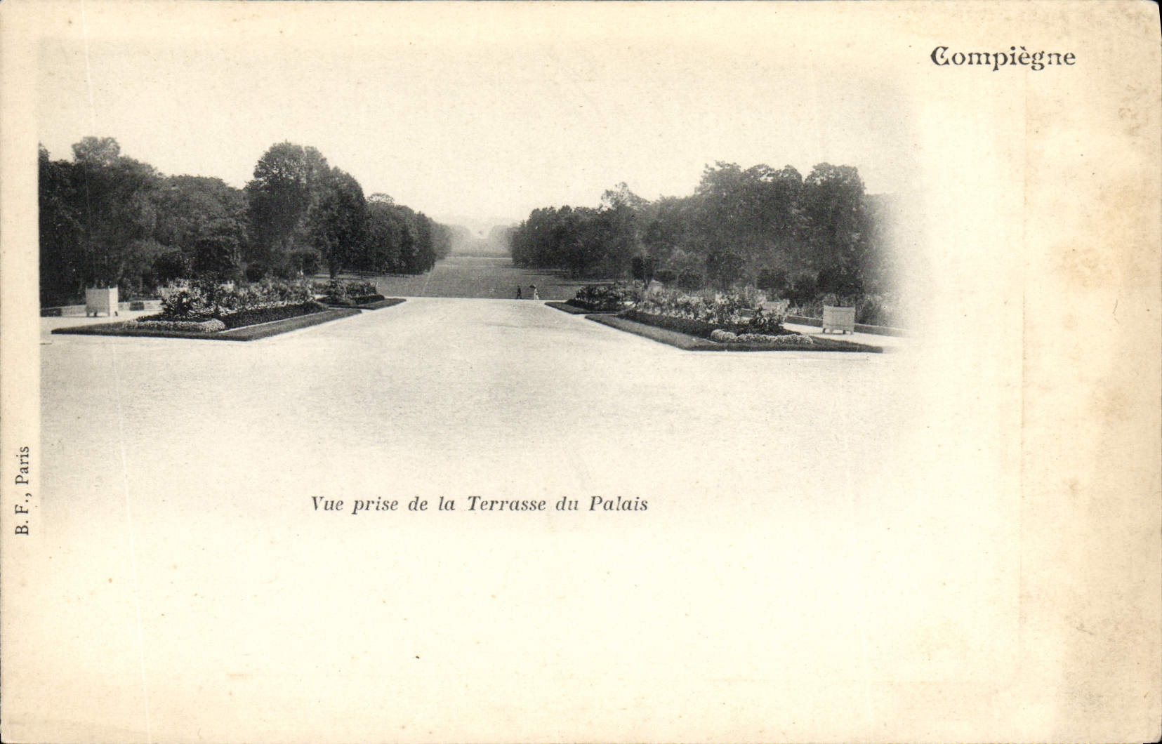 POSTAL Compiegne de la VENDIMIA vista de Terrusse del paladar