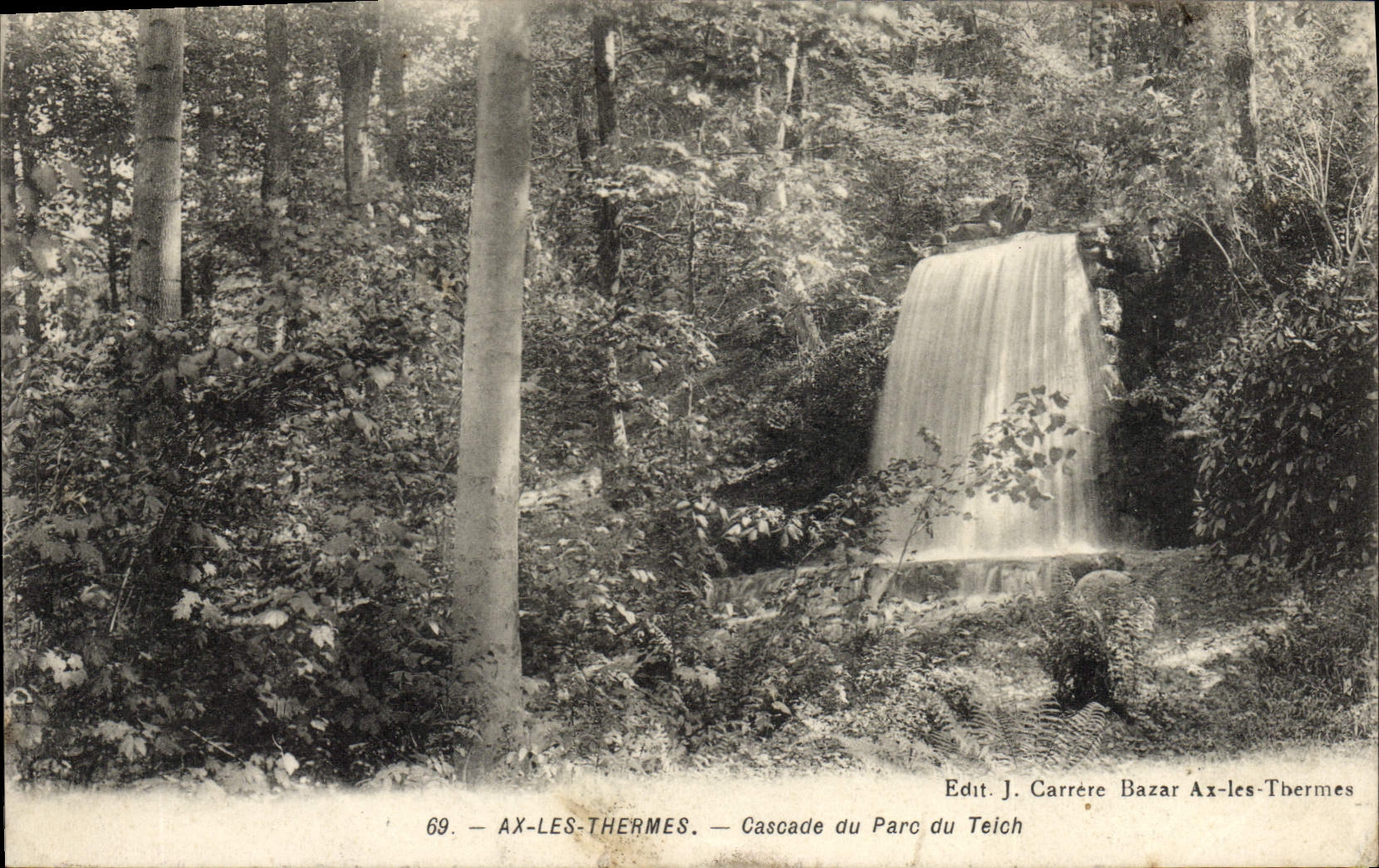 CPA Ax Les Thermes Cascade Du Parc Du Telch