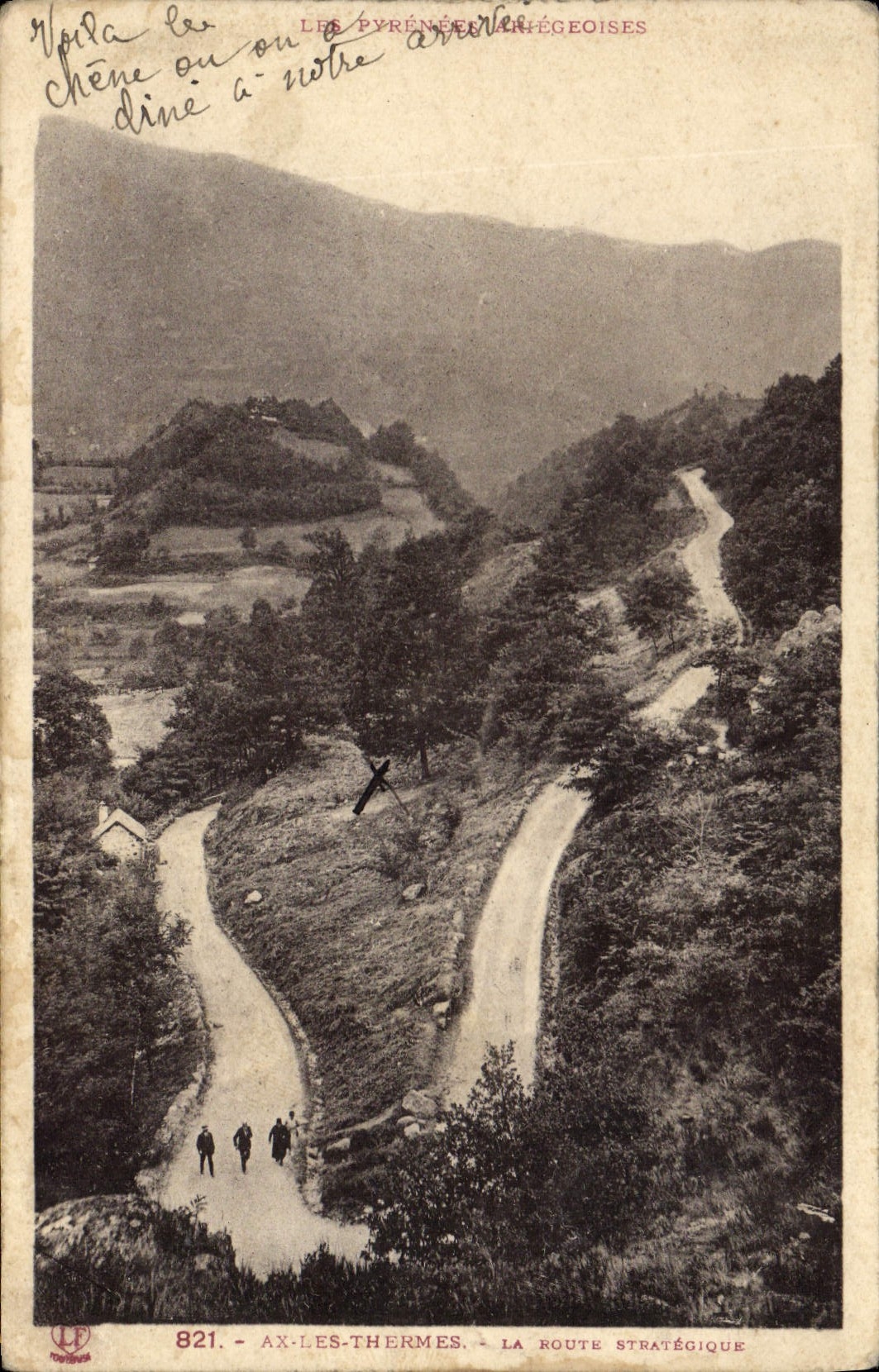 CPA Ax les Thermes La route strategique