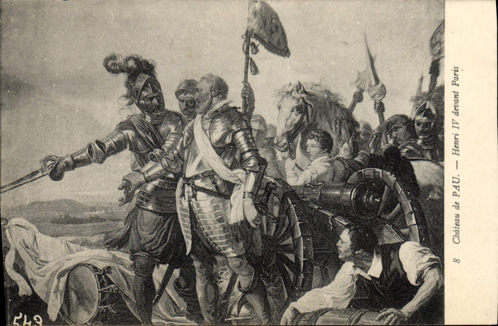 Castillo de la POSTAL de la VENDIMIA del frente de Pau Enrique IV París