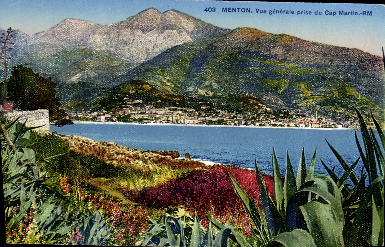 CPA Menton Vue Generale Prise Du Cap Martin