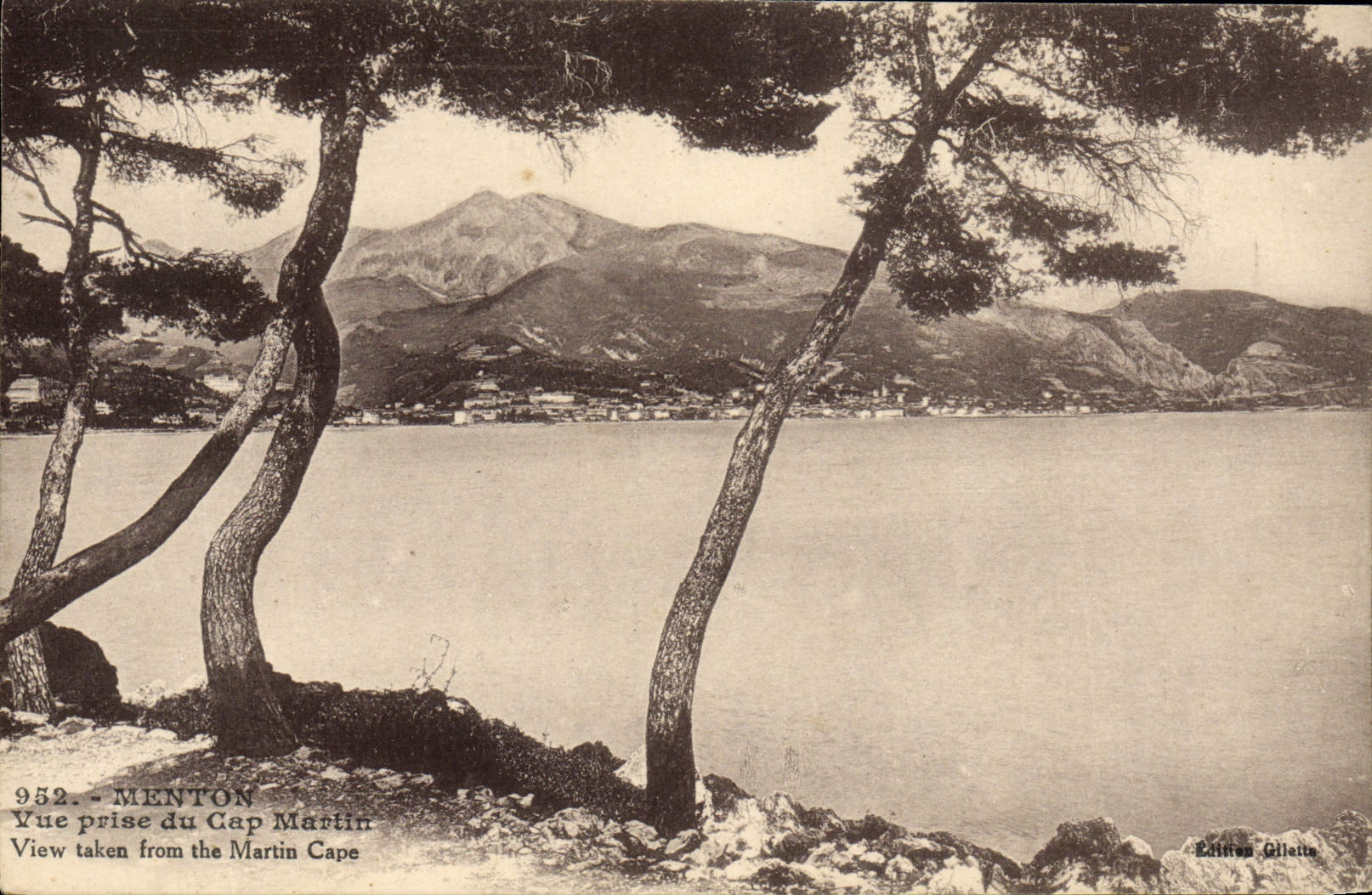 CPA Menton Vue Prise Du Cap Martin